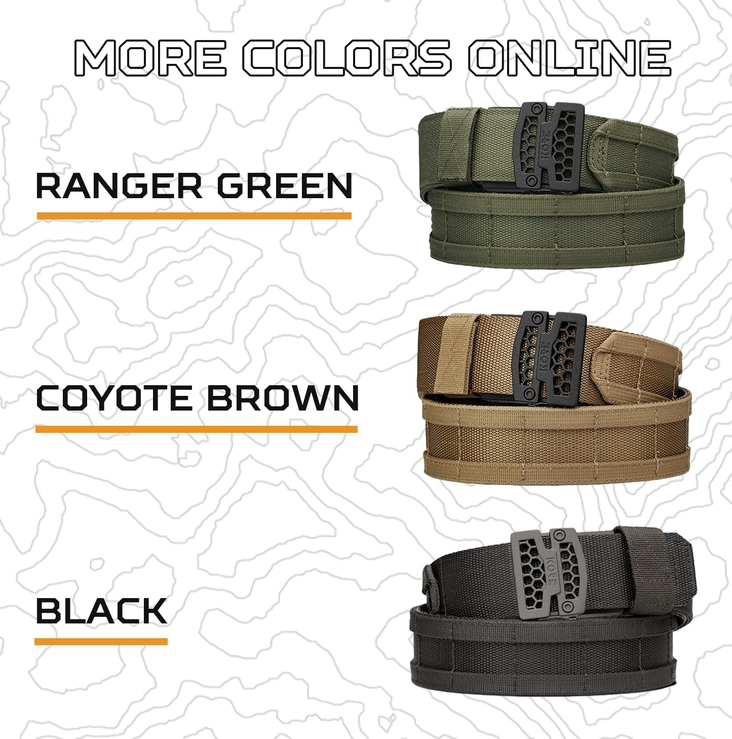 HOTKORE 1.75" MOLLE Battle Belt | Tactical Duty & Range Belt System | Micro-Adjustable Reinforced Outer + Inner Liner, B1 Buckle, Fits 24"–48" Waist | Ideal for Law Enforcement, Military & Training