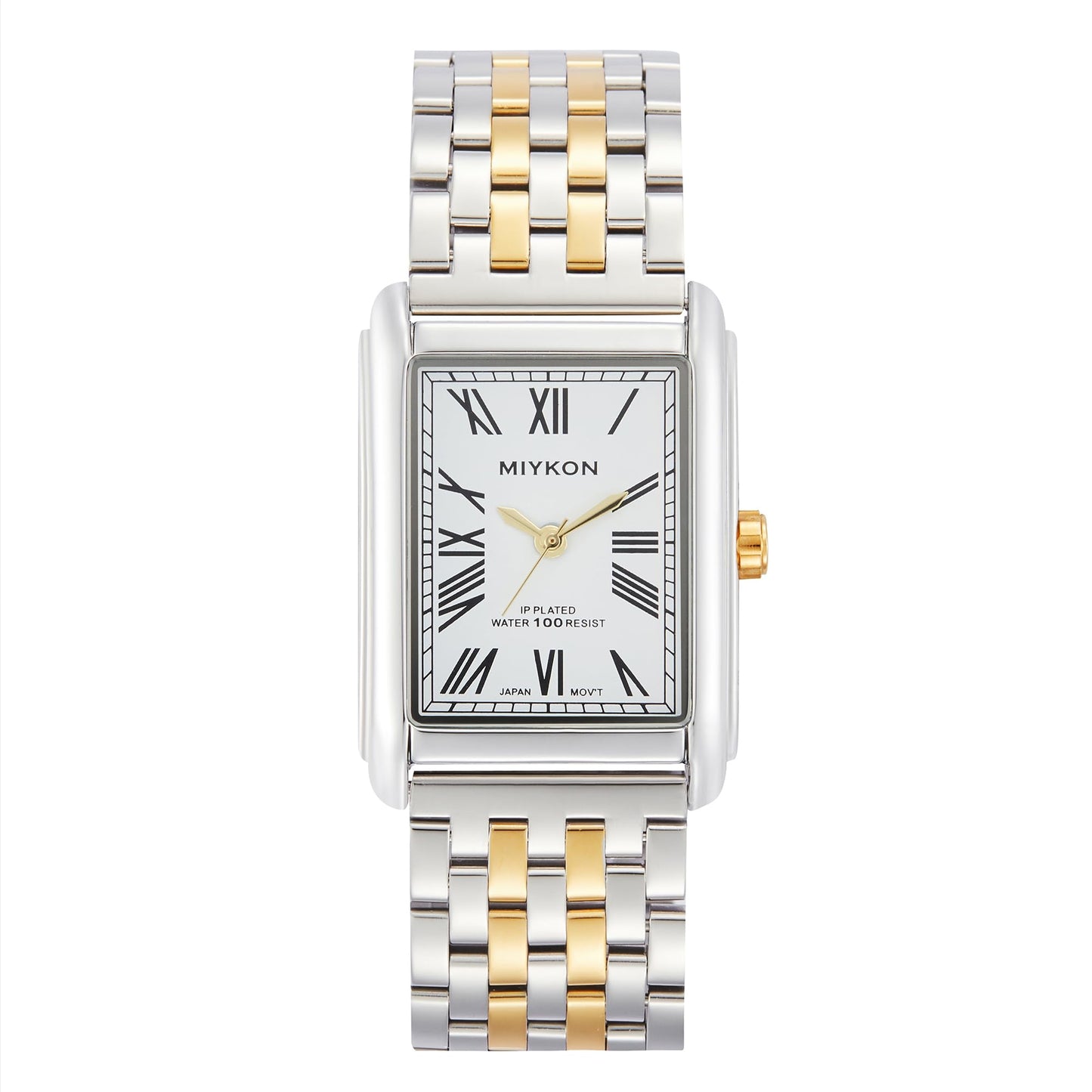 HOTMiykon Vintage Dress Watches for Men – Square Tank Watch with Solid Stainless Steel Bracelet, Mens Dress Watches – Japanese Quartz, Waterproof to 100ft