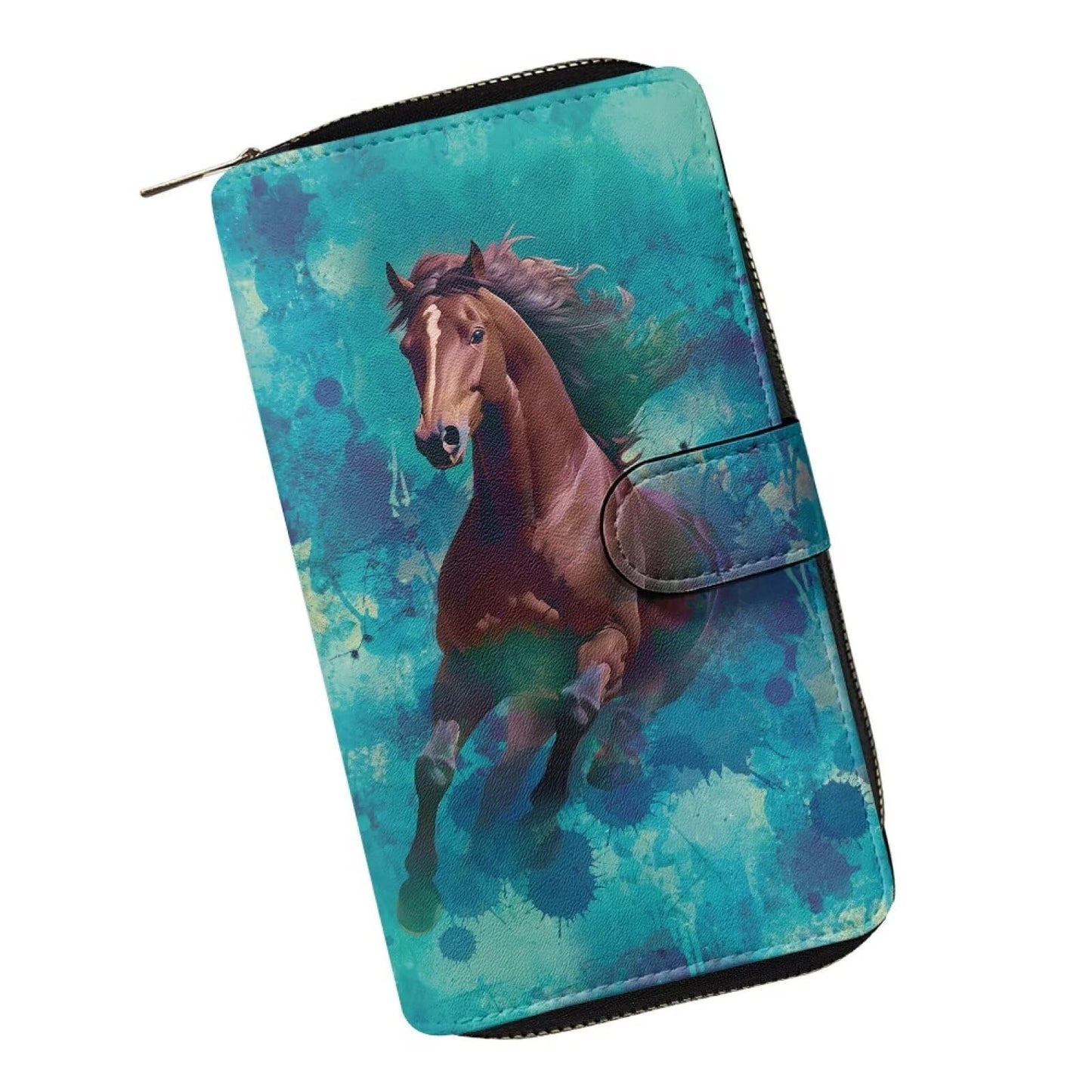 HOTCOEQINE Animal Wallet, Cute Chicken Long Leather Money Bag, Handbag With Zipper for Coin Phone, Travel Handbag for Party