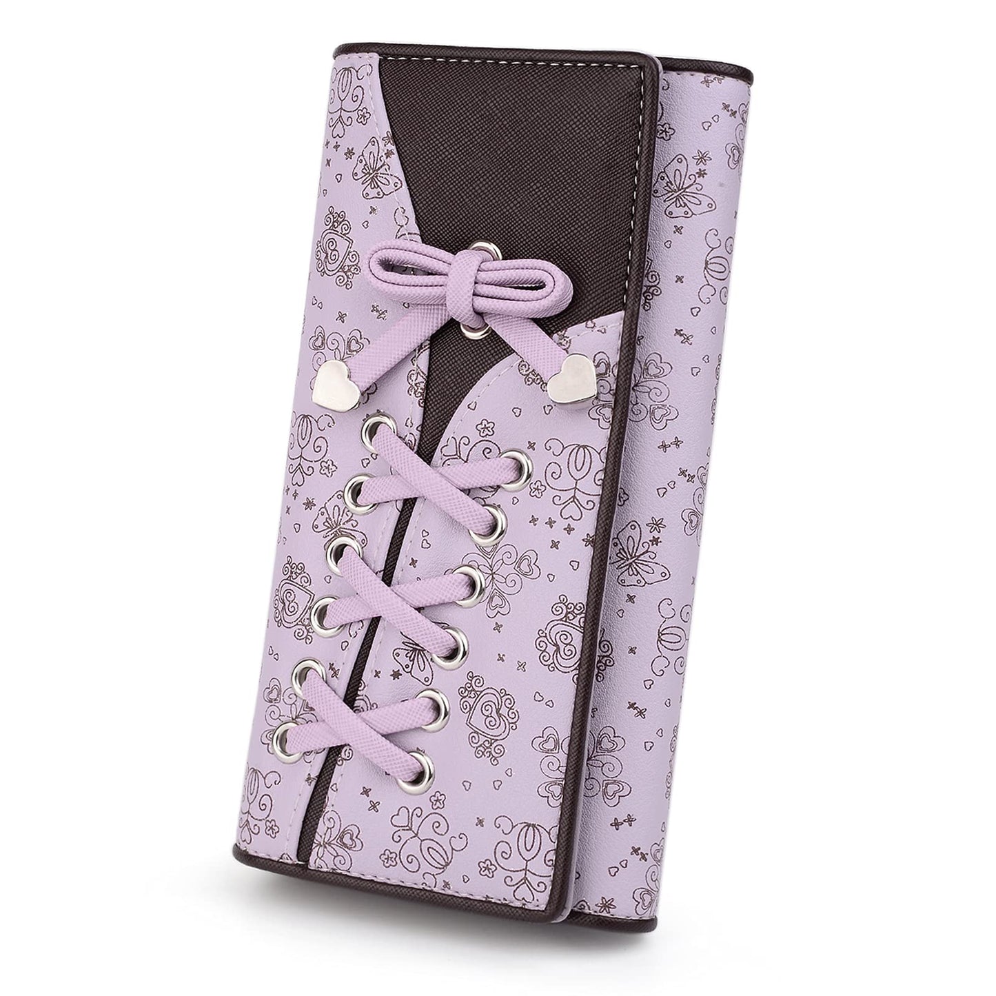 HOTUTO RFID Wallet for Women Large Capacity PU Leather Card Holder Phone Case Zipper Pocket Purse Clutch