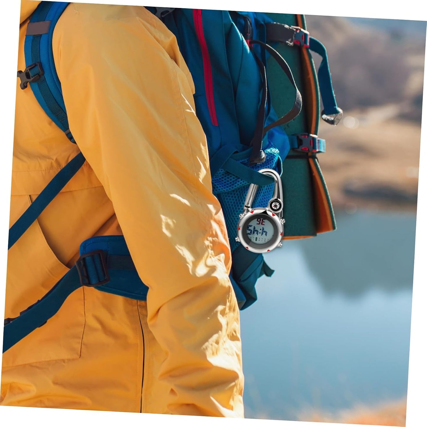 HOTIMIKEYA Outdoor Sport Watches Stopwatch, Clip Watch Clip Hanging on Quartz Watch for Climbing Hiking