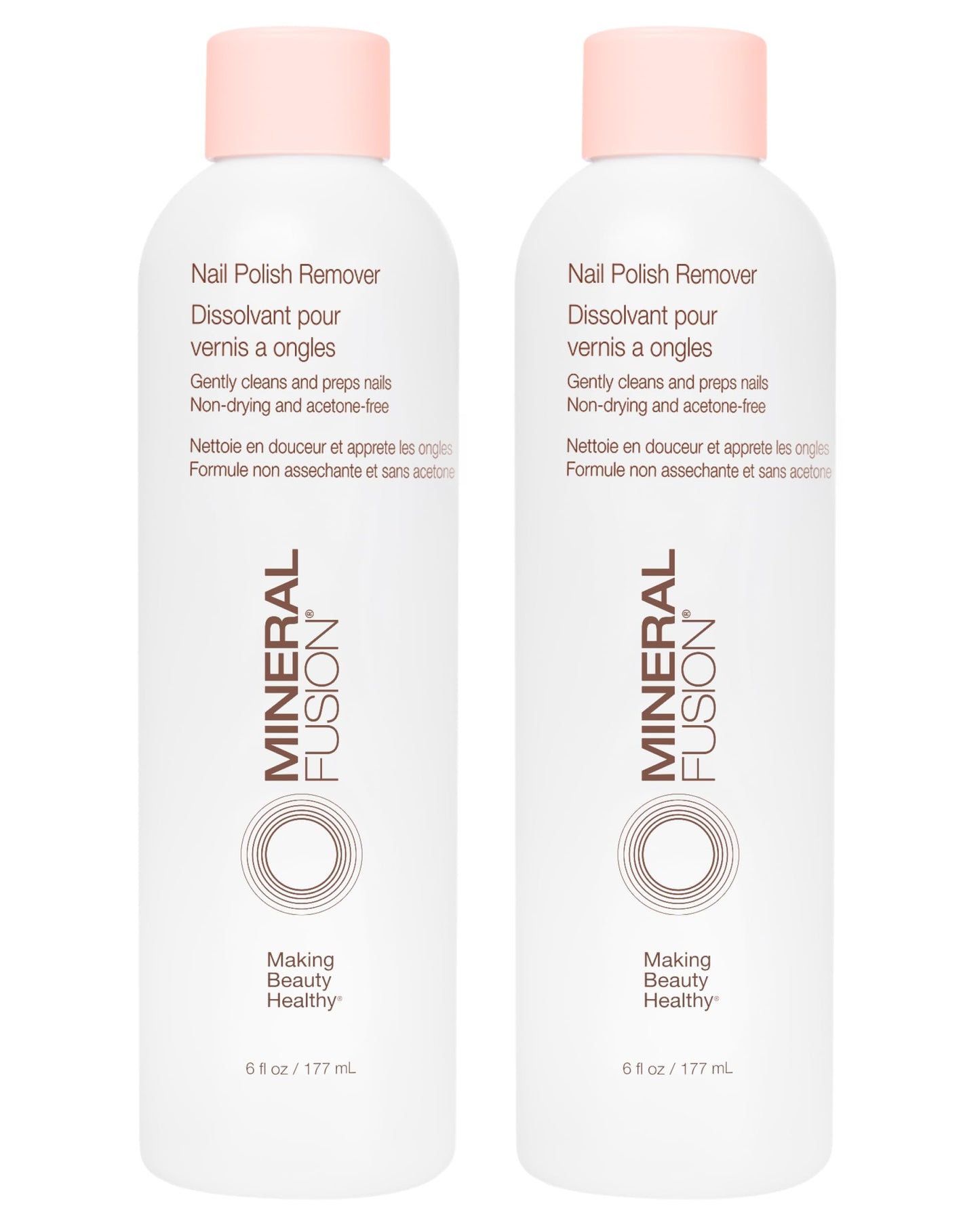 HOTMineral Fusion Nail Polish Remover, 6 fl oz | Acetone-Free Nail Care, Non Drying Liquid Formula
