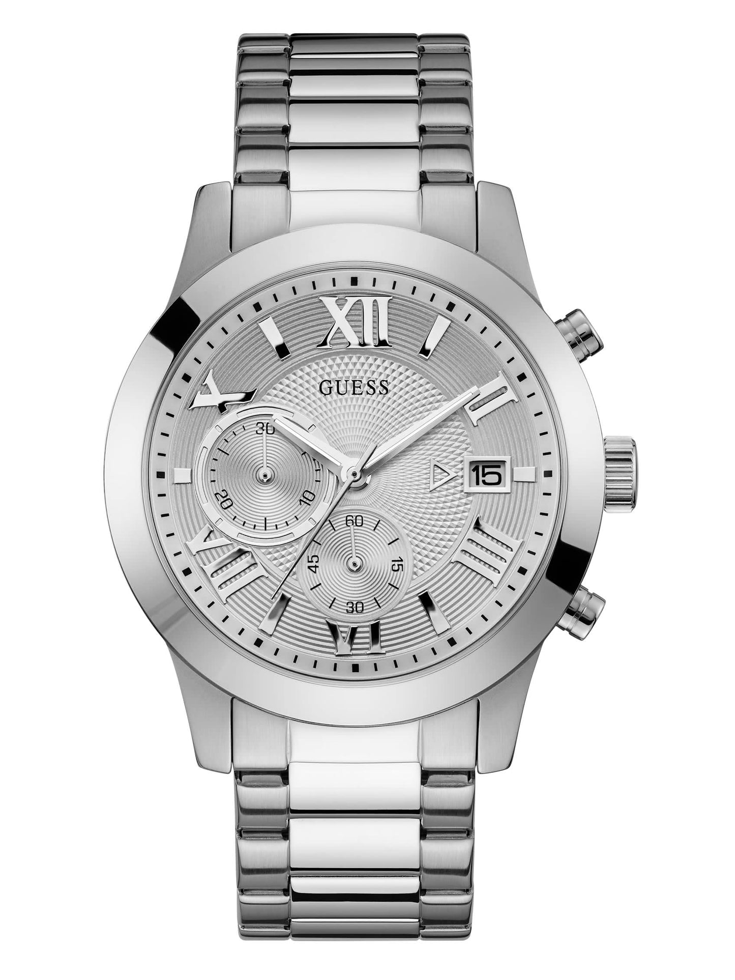 HOTGuess Men's Analog Dress Watch| Stainless Steel Case| 50M Water Resistance