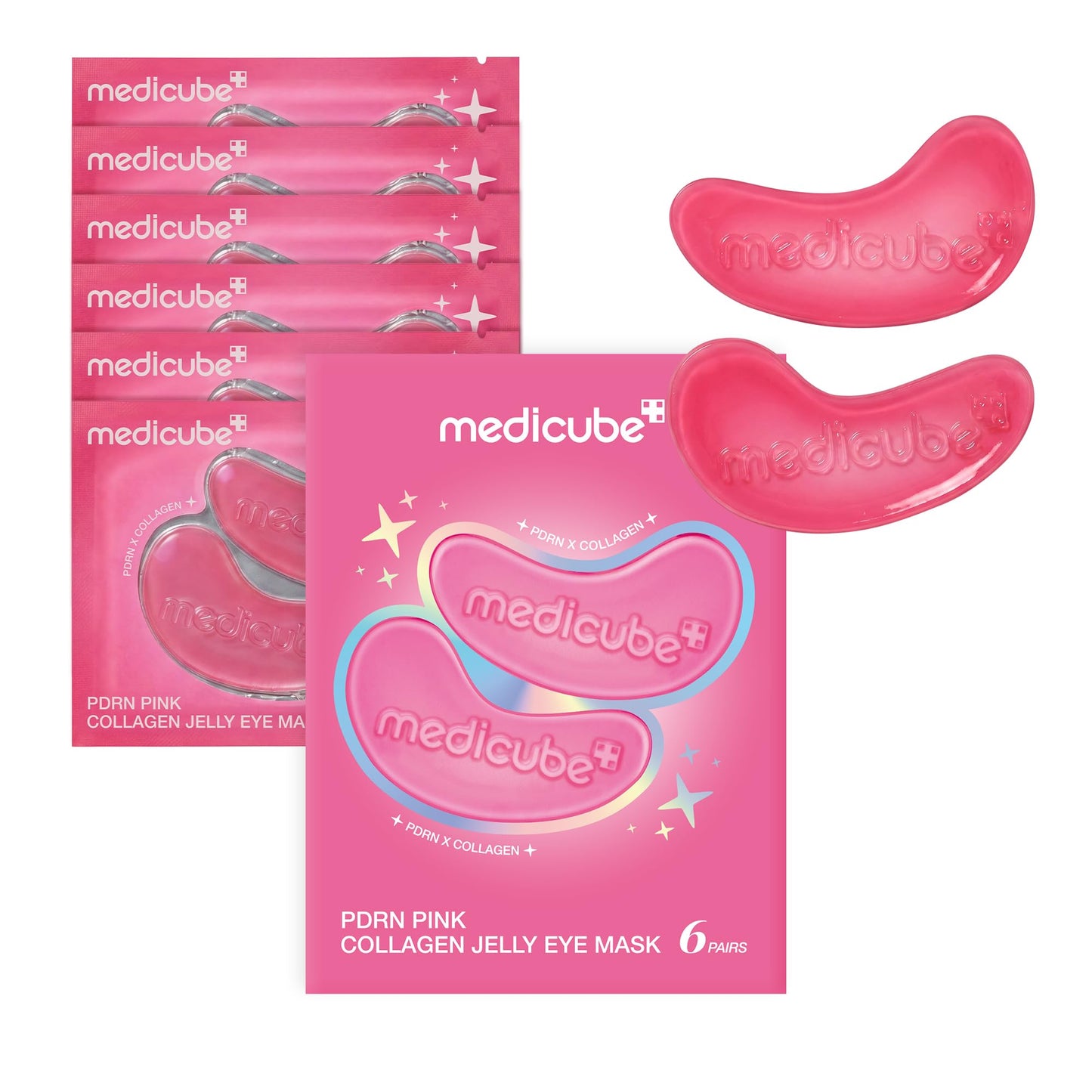 HOTmedicube Jelly Eye Mask PDRN Pink Collagen | Hydrogel Eye Patches with PDRN, Collagen, NAD | Refreshing for Puffy, Tired Eyes | Firming for Look of Wrinkles, Fine Lines | Korean Skincare (28 Pairs)