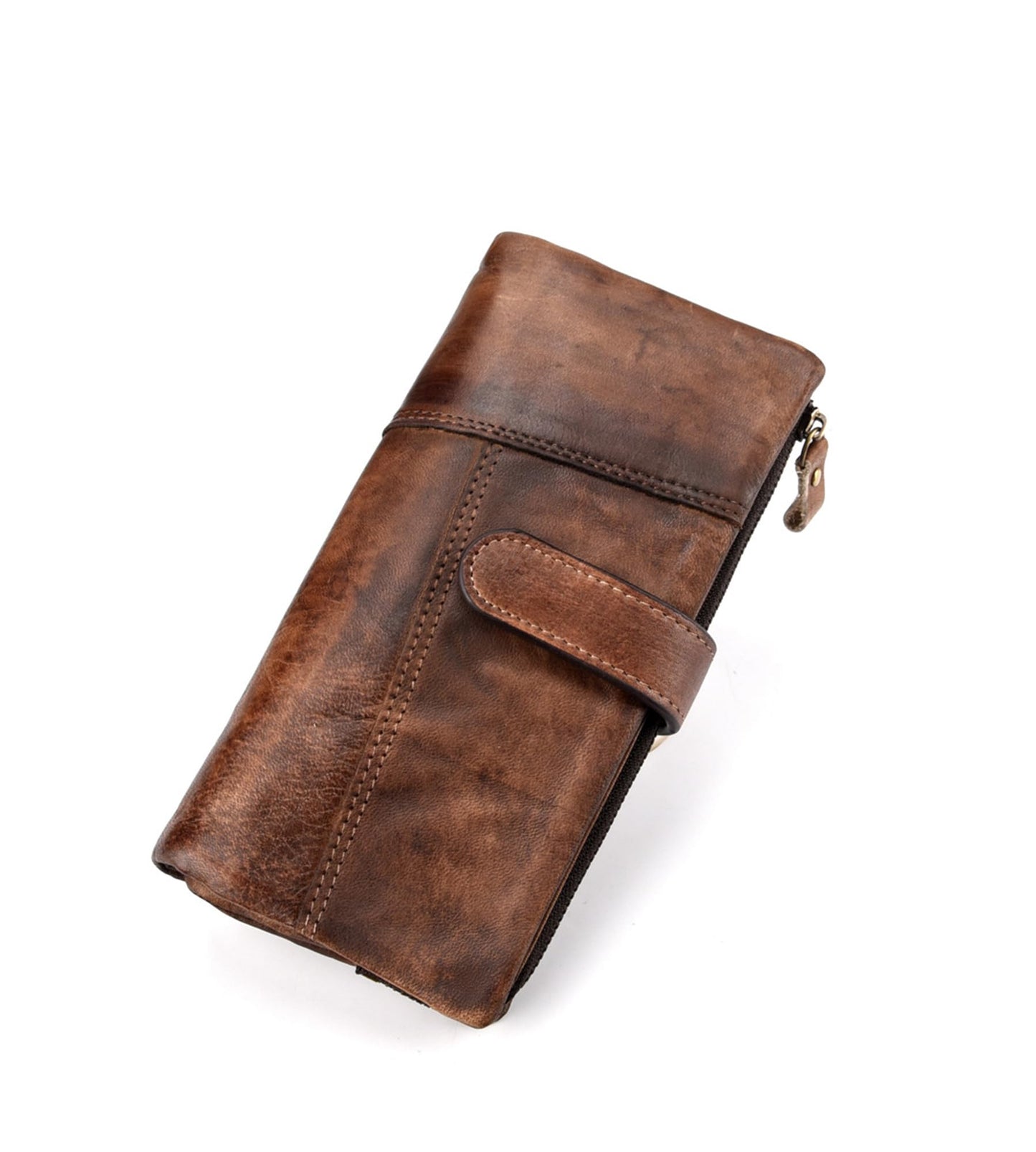 HOTKingTo Genuine Leather RFID Long Wallet for Women, Checkbook Card Holder | 18 card slots, ID windows, bill pockets and RFID blocking organize cash, cards, receipts and travel documents