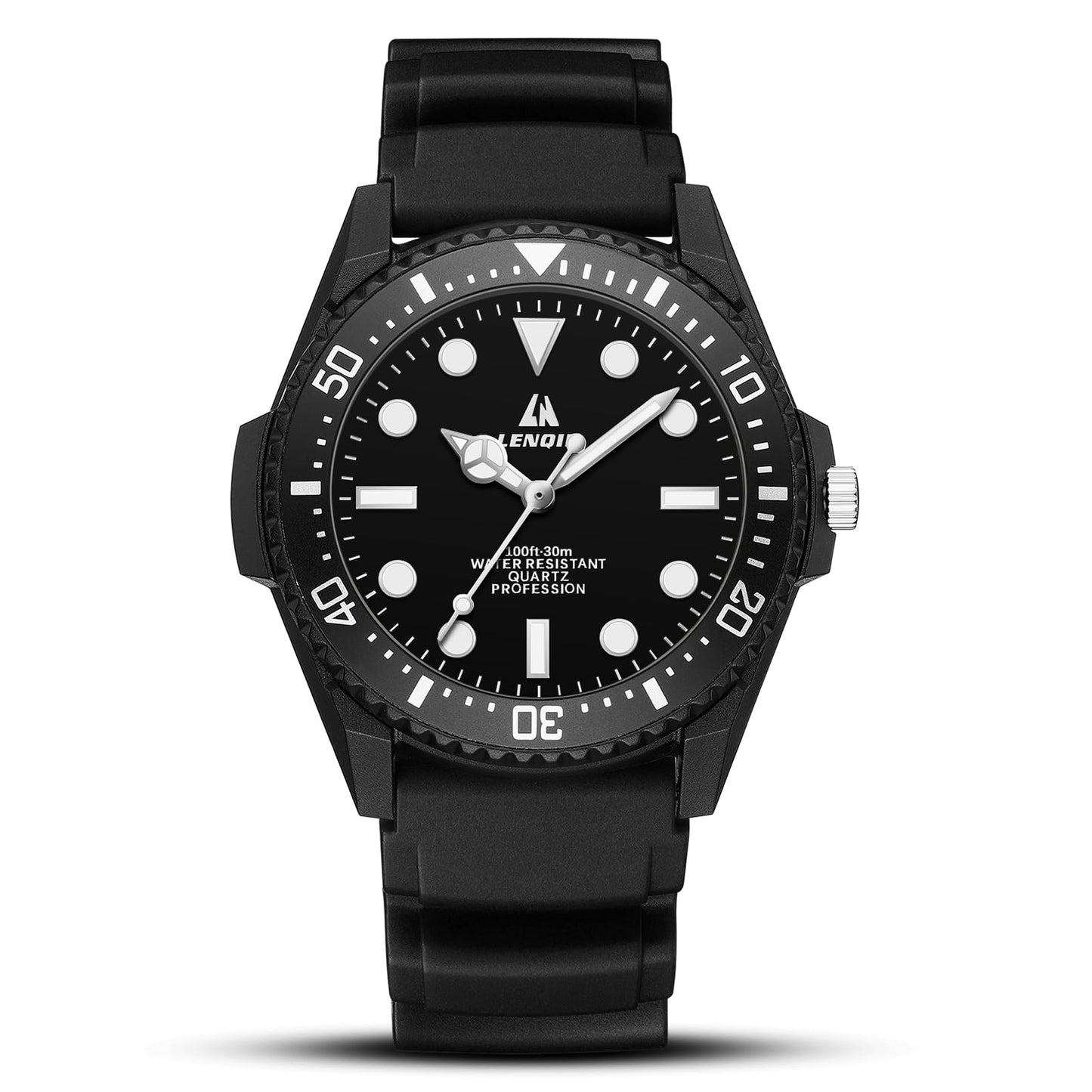 HOTLN LENQIN Mens Watches Leather Watch Analog Quartz Watch for Men Luminous Luxury Fashion Business Casual 30M Waterproof Men's Wrist Watches with Date