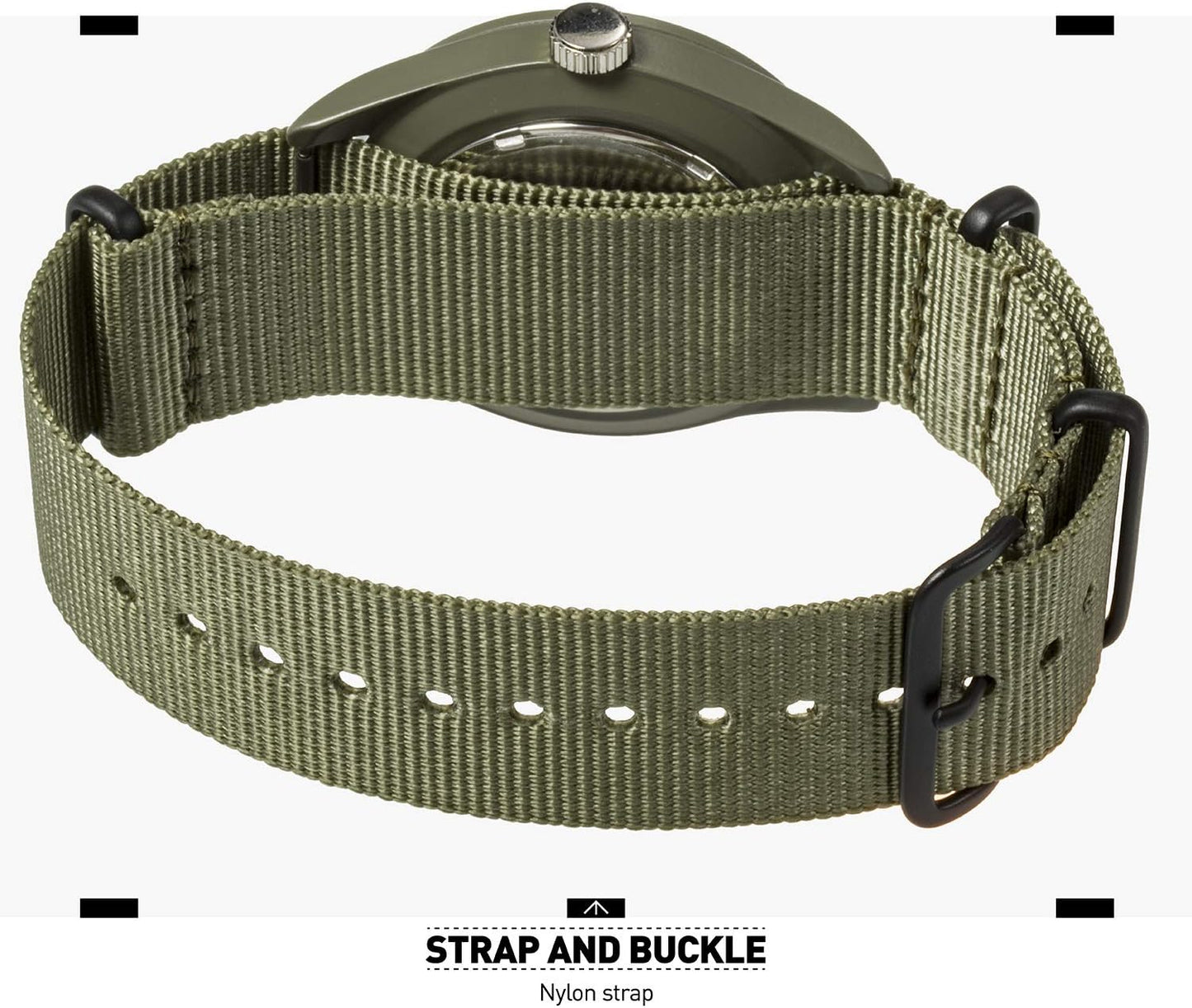 HOTInfantry Mens Military Field Watch, Vietnam Style, 12/24H, Green Nylon Band | Tactical Day Date, Waterproof, Analog Quartz, Army Green Strap for Outdoor Work, Veteran Gift