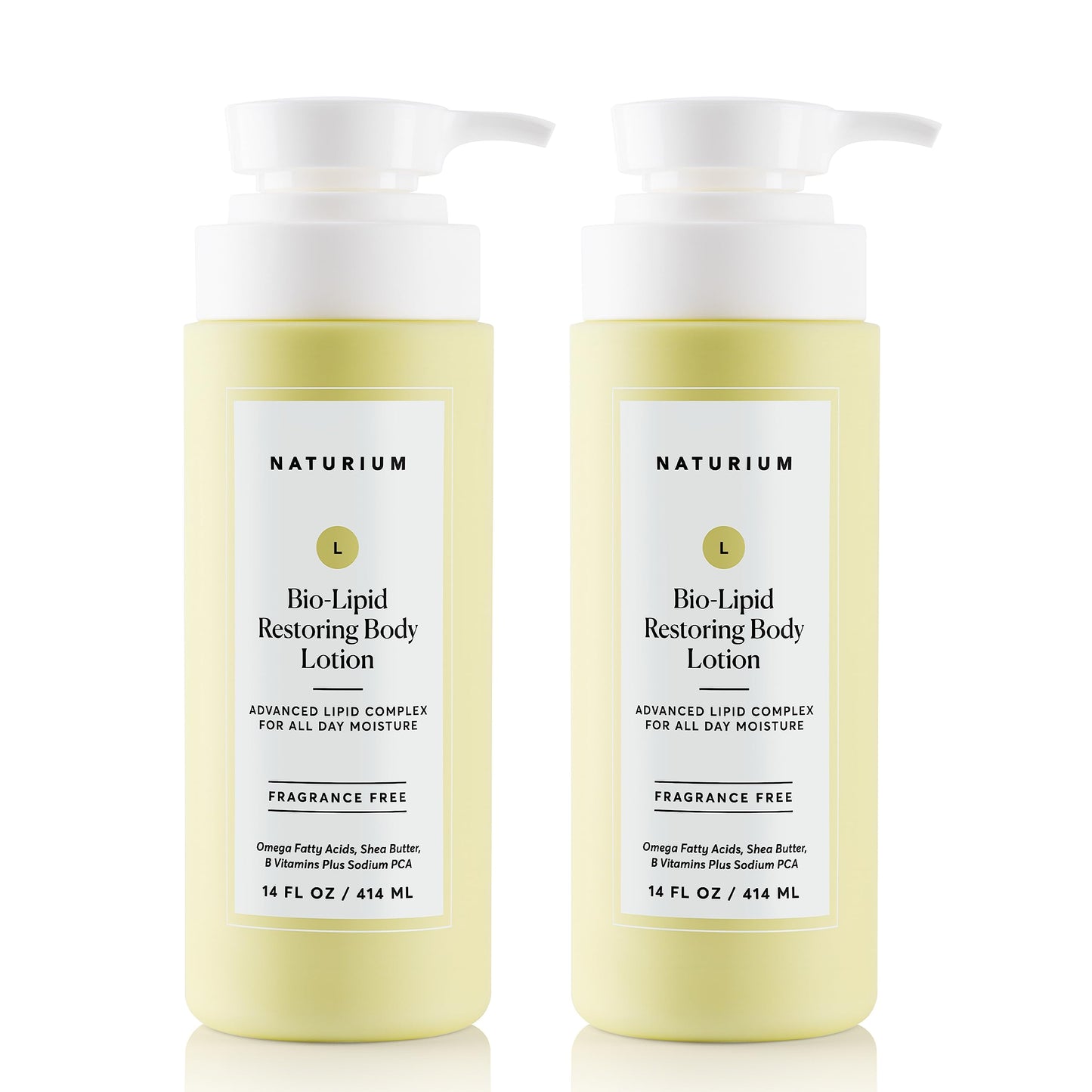 HOTNaturium Bio-Lipid Restoring Moisturizing Body Lotion with Shea Butter, Fragrance Free, 14 oz