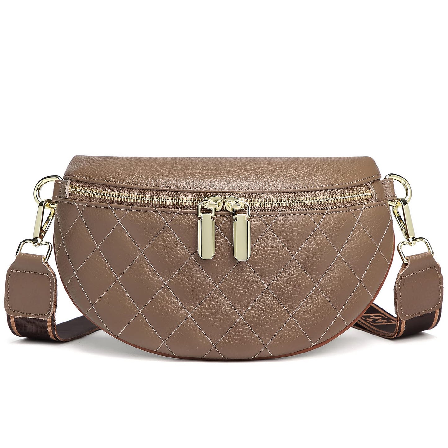 HOTEslcorri Small Crossbody Sling Bag for Women Trendy - Fanny Packs Leather Chest Belt Bum Bag Anti Theft Purse for Travel