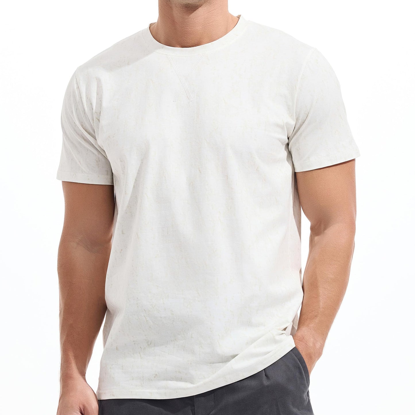 HOTKLIEGOU Men's T-Shirts - Premium Cotton Crew Neck Tees S - 4XL