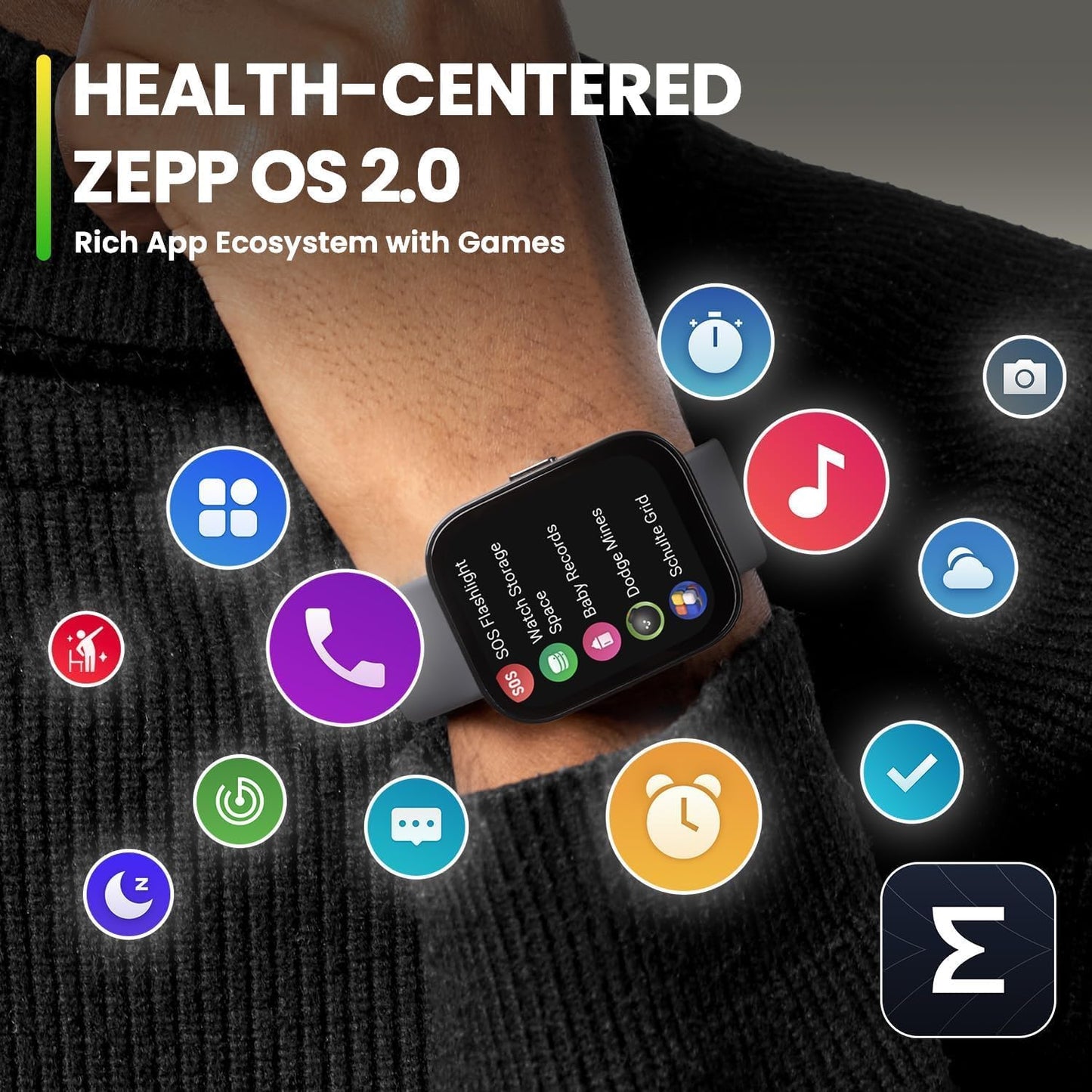 HOTAmazfit Bip 5 Smart Watch 46mm, GPS, Amazon Alexa Built-in, Bluetooth Calling, 10-Day Battery, Heart-Rate & VO2 Max, Sleep Health Monitoring, AI Fitness Tracker App, for Android & iPhone, Black