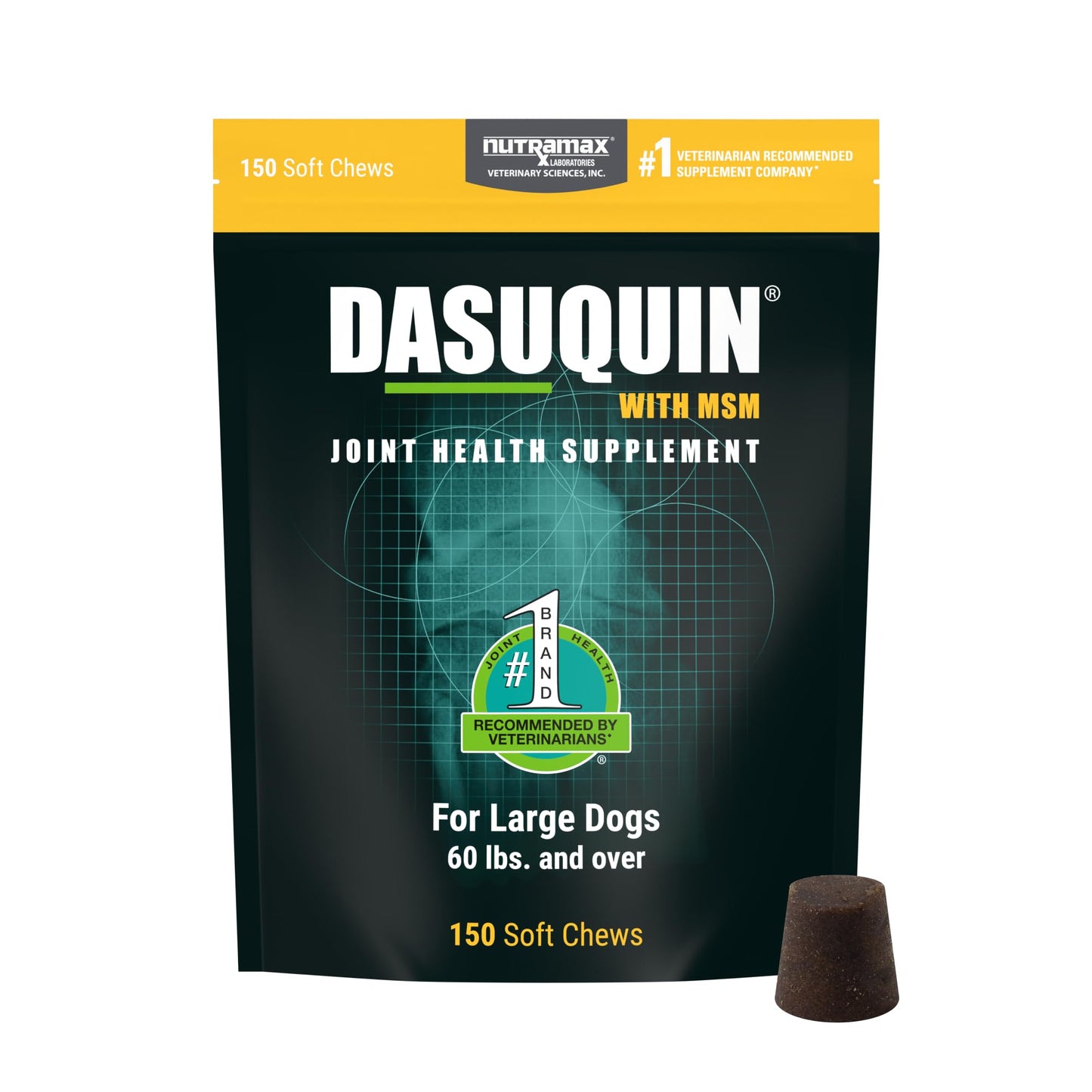 HOTNutramax Dasuquin MSM Joint Supplement for Large Dogs, Soft Chews, 84ct | Glucosamine and Chondroitin, ASU, MSM, Supports Healthy Joints, For Dogs Over 60 lbs, All Ages, Soft Chews