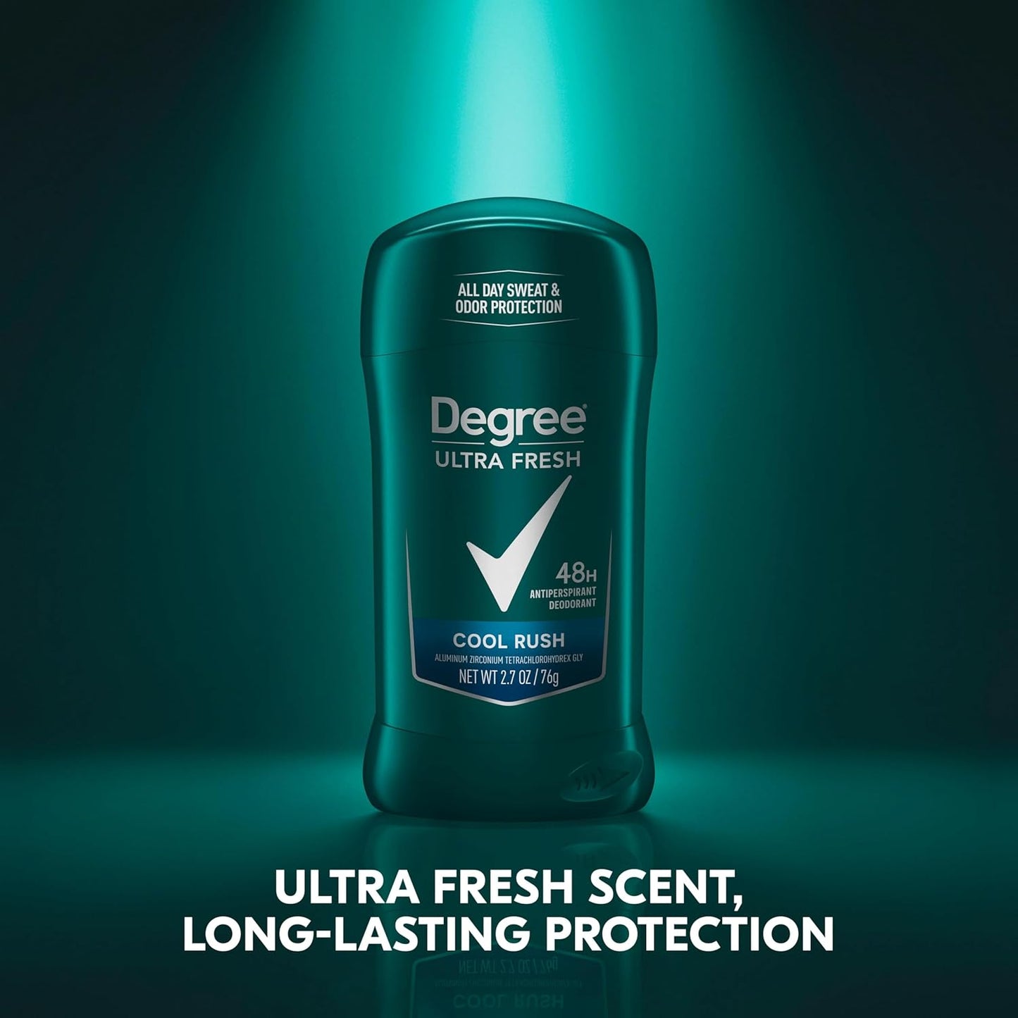 HOTDegree Men Ultra Fresh Antiperspirant Deodorant Stick for Men 4 Pack Cool Rush 2.7 oz