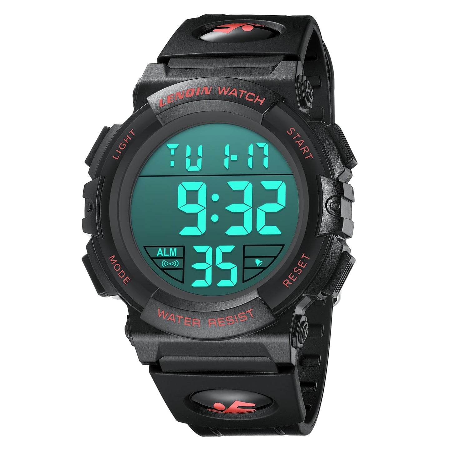 HOTLN LENQIN Mens Watches Digital Watch Sports Watches for Men Waterproof Wrist Watch with LED Screen Large Face Back Light Alarm Date Stopwatch Military Tactical Watch