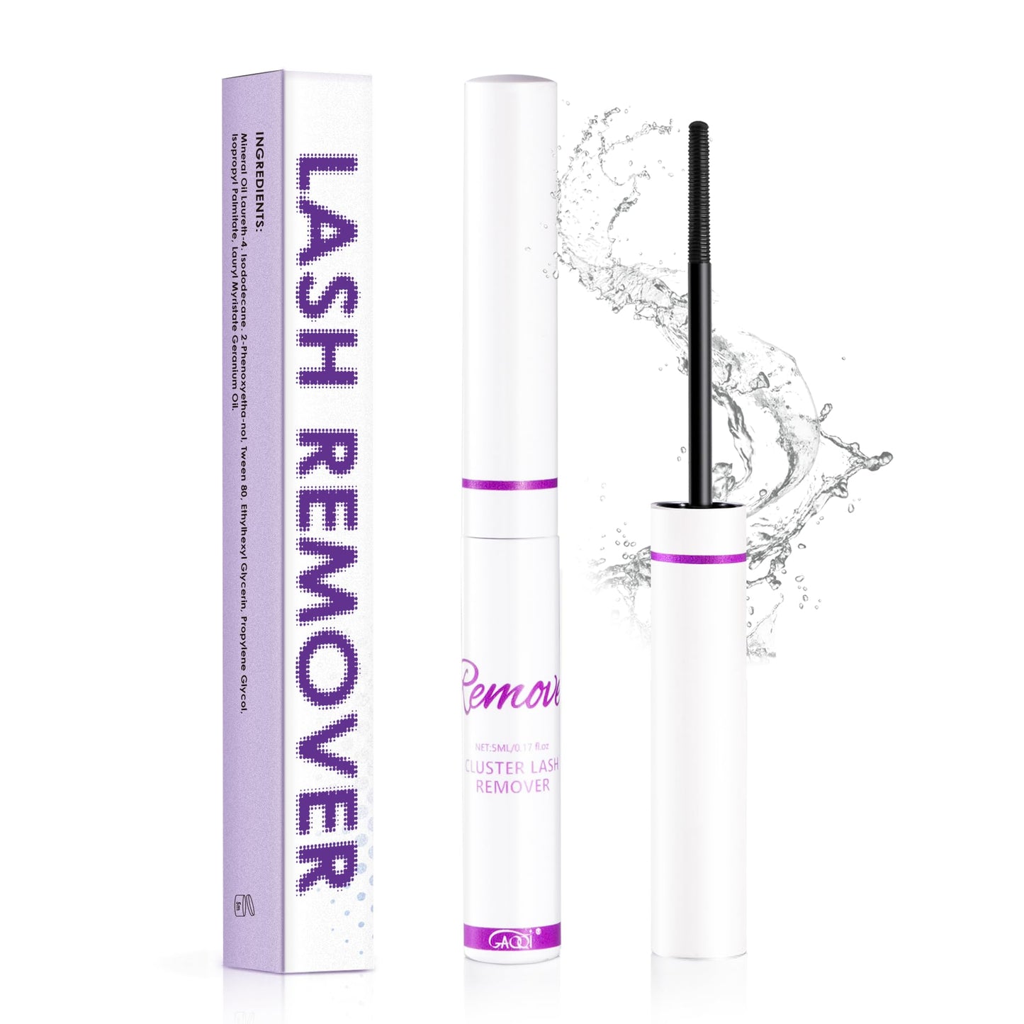 HOTGAQQI Lash Cluster Glue, Lash Bond and Seal Waterproof, Bond & Seal Eyelash Glue for Clusters, Eyelash Adhesive Black Long-Lasting 72H, Latex-Free(5ml+5ml)