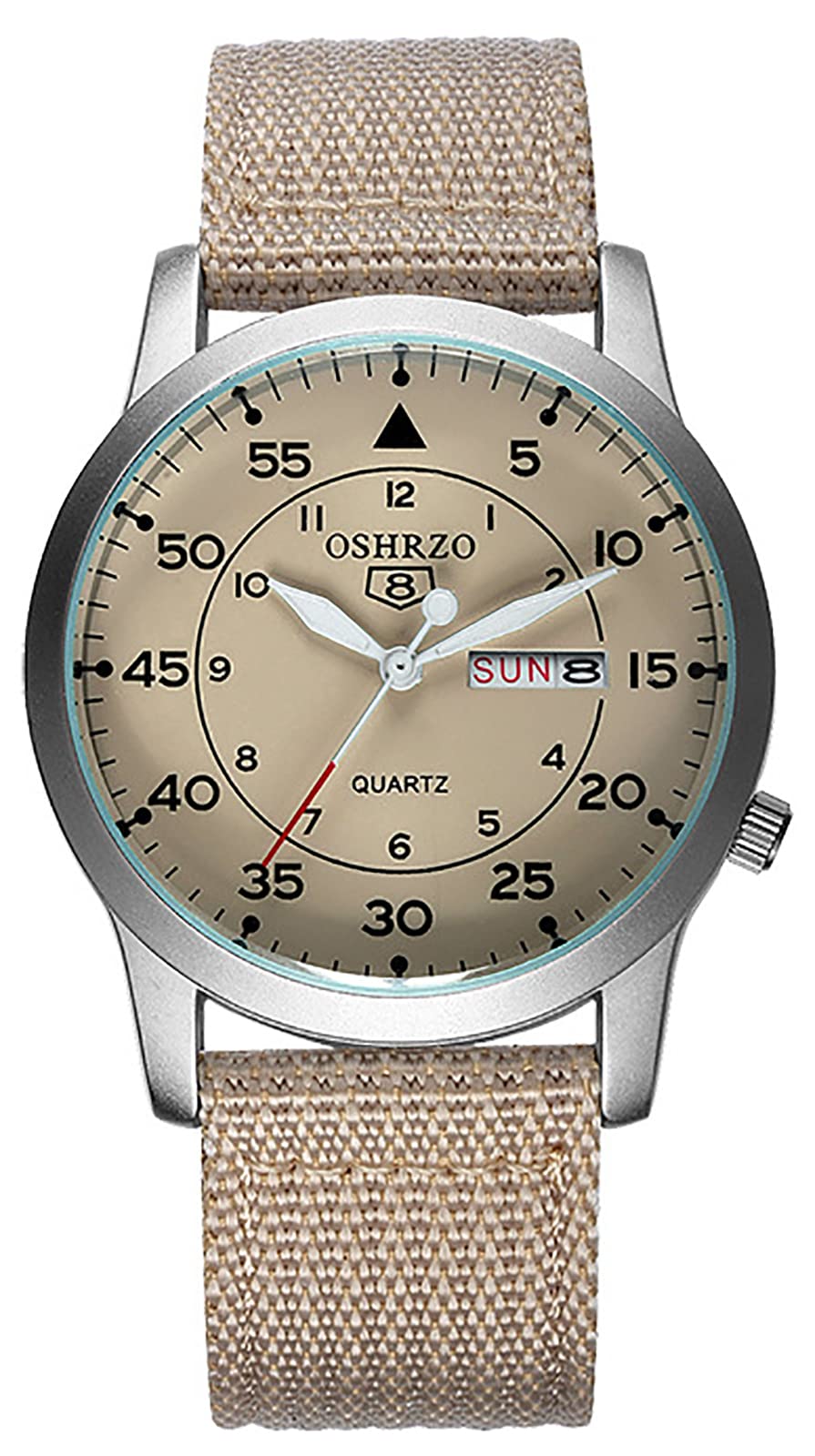 HOTGosasa Unisex Military Analog Field Watch with Nylon Strap, Luminous Easy Read Dial, Sport Tactical Casual Quartz Wristwatch, Daily Water Resistant