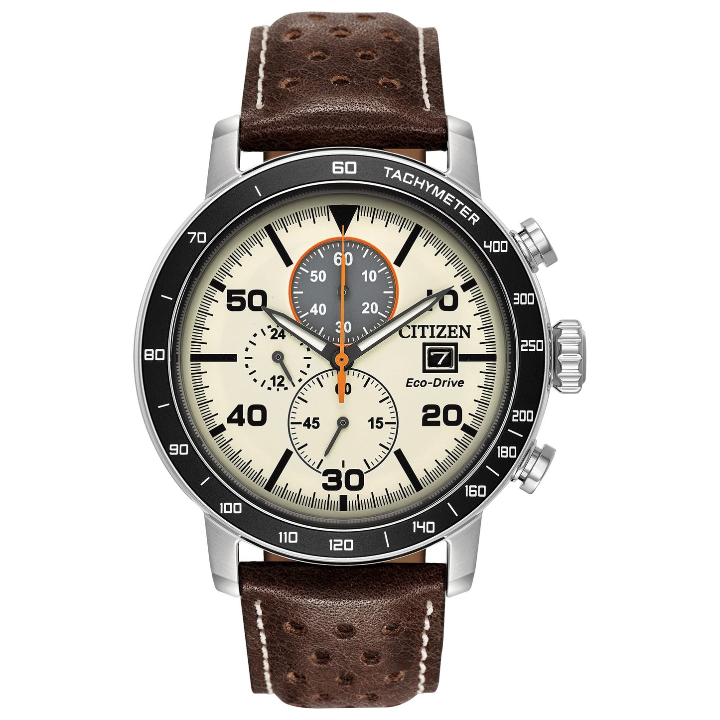 HOTCitizen Men's Eco-Drive Weekender Brycen Chronograph Watch in Stainless Steel