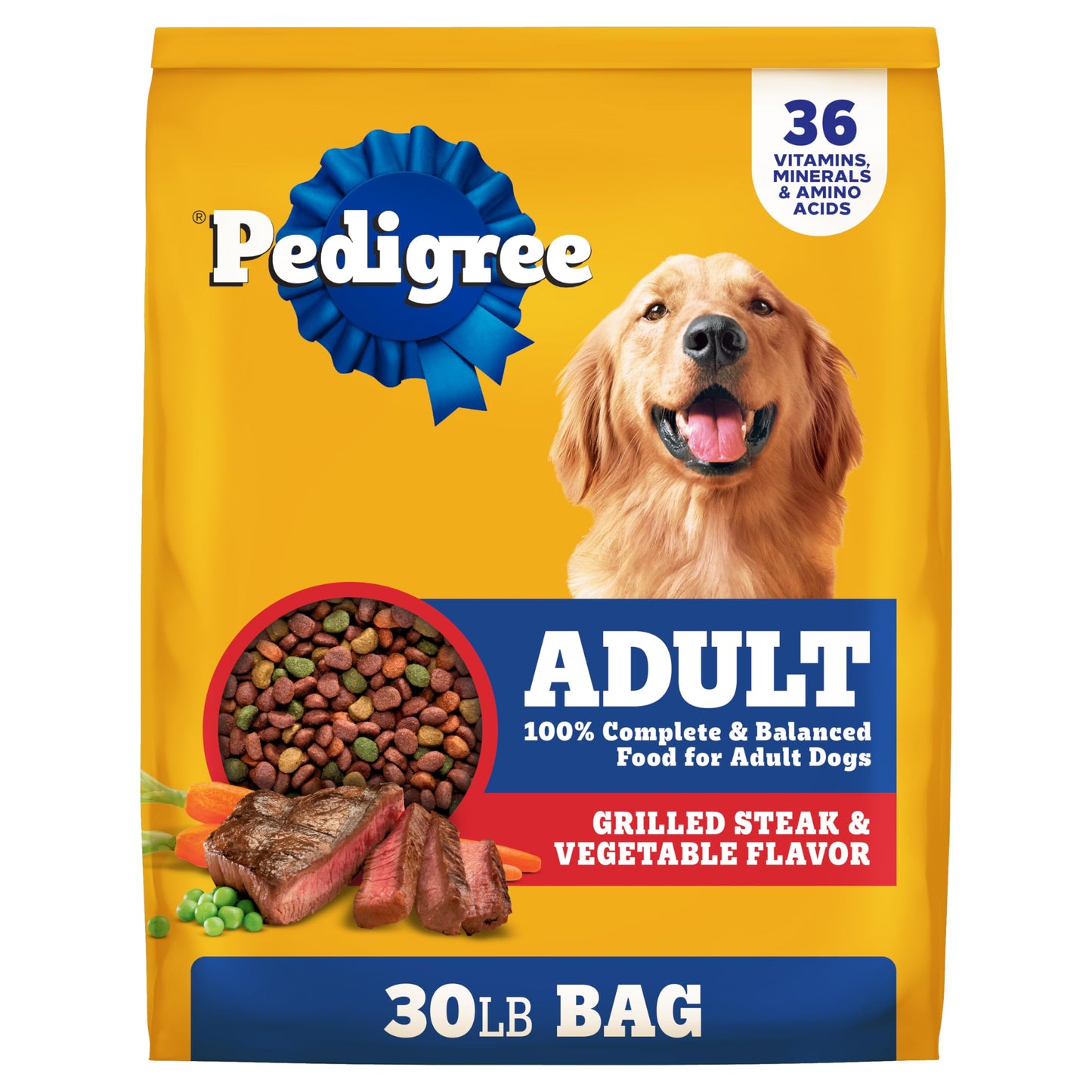 HOTPedigree Complete Nutrition Dry Dog Food, Chicken & Vegetable, 18 lb