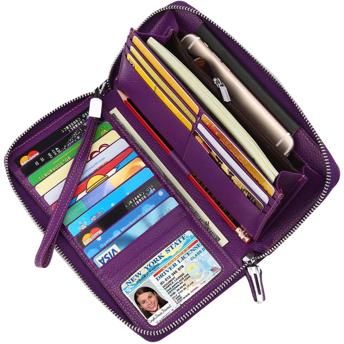HOTLavemi Small Compact Women Wallet RFID Blocking Genuine Leather Bifold Purse with ID Windows