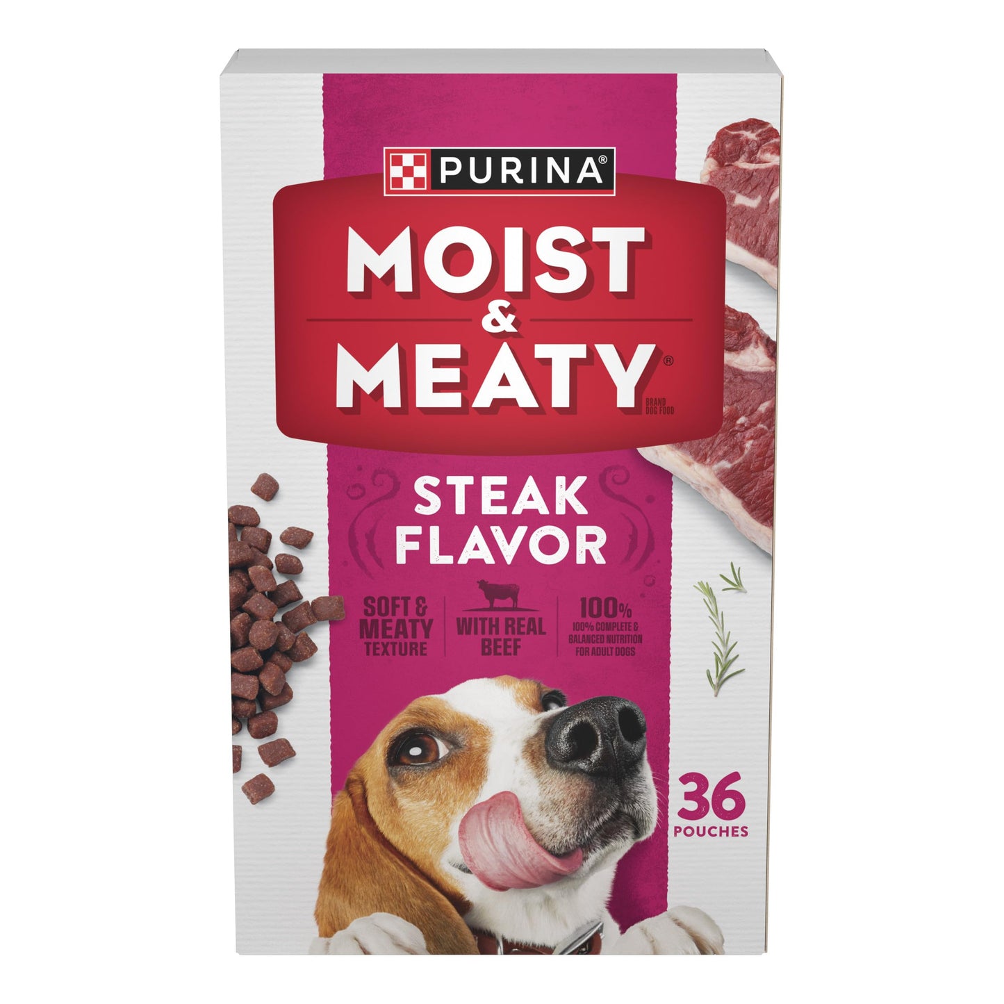 HOTPurina Moist and Meaty Burger With Cheddar Cheese Flavor Dry Soft Dog Food Pouches - 36 ct. Pouch