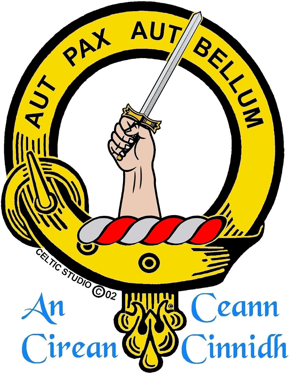 HOTGunn Scottish Clan Crest Badge Sporran