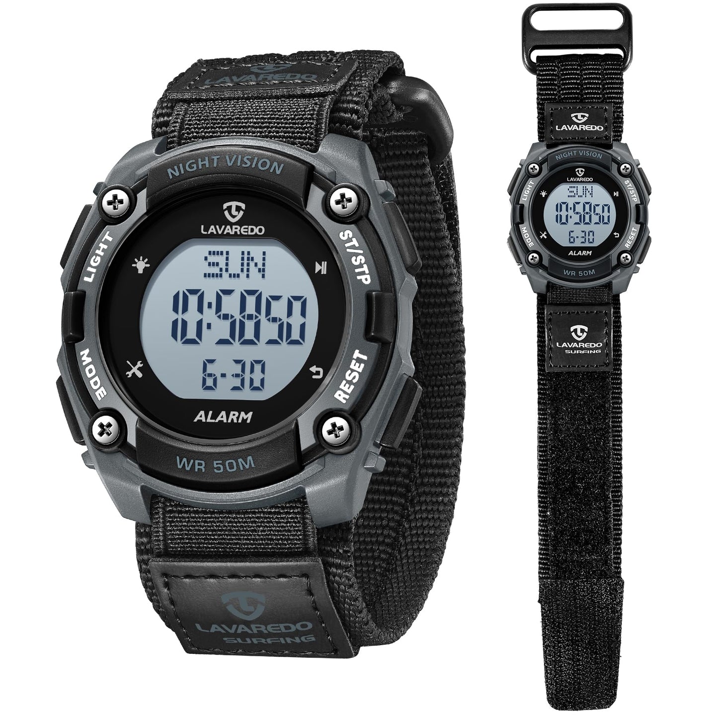 HOTBEN NEVIS Mens Digital Watch, Outdoor Sport Waterproof Watches for Men with Alarm Calendar Stopwatch Chronograph Back Light