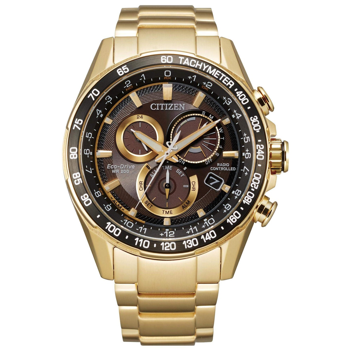 HOTCitizen Men's Eco-Drive Sport Luxury PCAT Chronograph Watch