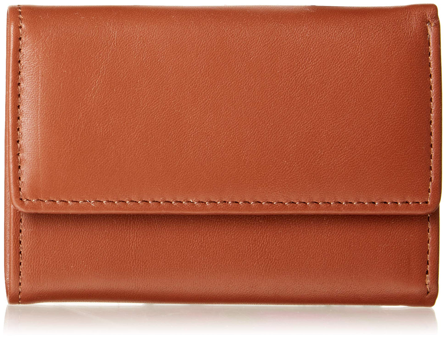 HOTRoyce Leather Trifold Key Case Organizer Wallet In Genuine Leather Tri-Fold Wallet, Tan