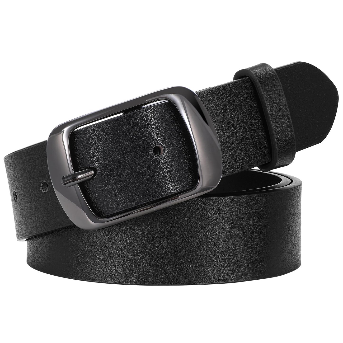 HOTSUOSDEY Women Belts For Jeans Dresses Pants Ladies Leather Waist Belt with Elegant Buckle, Width 1.3"