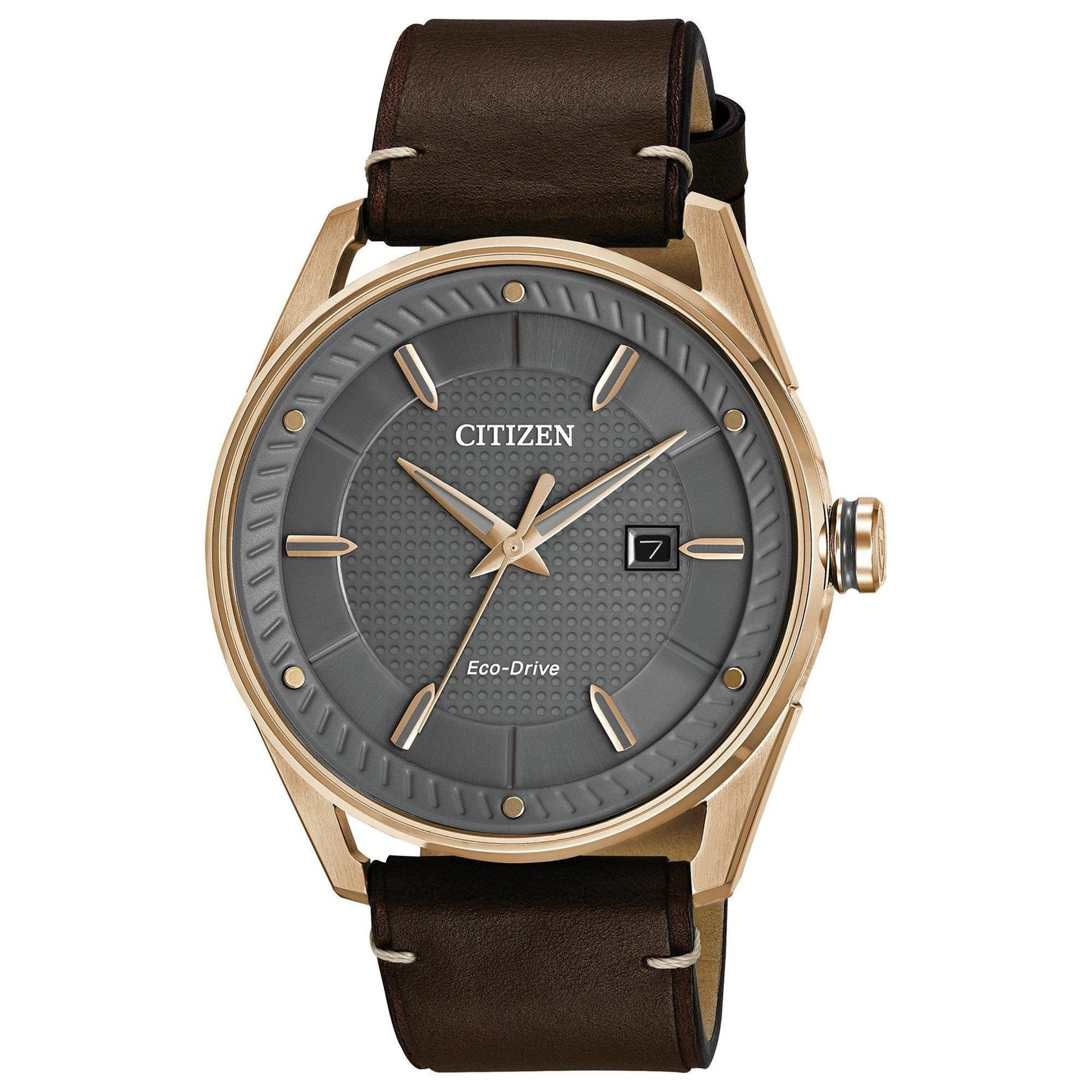 HOTCitizen Men's Sport Casual 3-Hand Eco-Drive Watch, Date, Patterned Dial