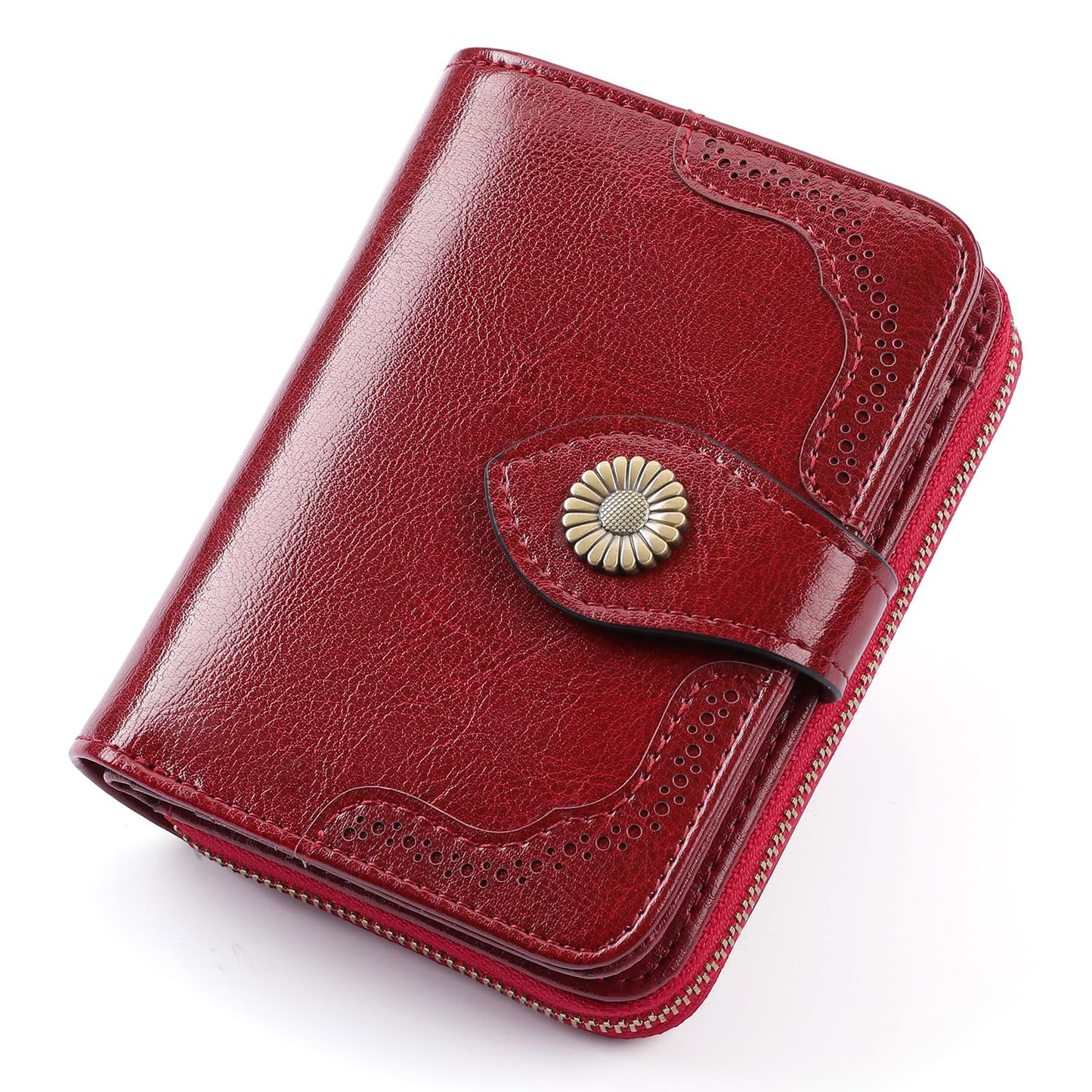 HOTSENDEFN Leather Credit Card Holder RFID Blocking Wallet for Women Large Capacity Card Case Organizer Wristlet with 35 Slots