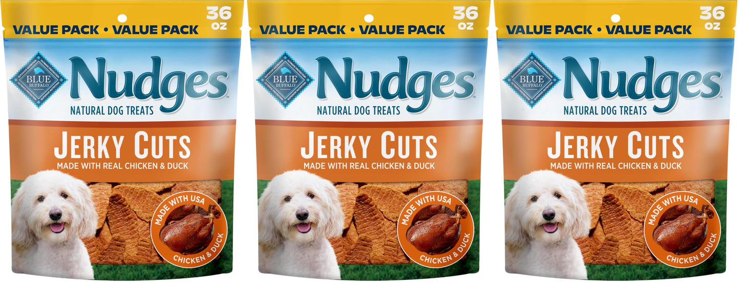 HOTBlue Buffalo Nudges Chicken Jerky Bites Natural Dog Treats, Tender & Meaty Dog Snacks, Healthy Reward or Training Treat, Made in the USA with Real Chicken, No Artificial Preservatives, 16 oz.