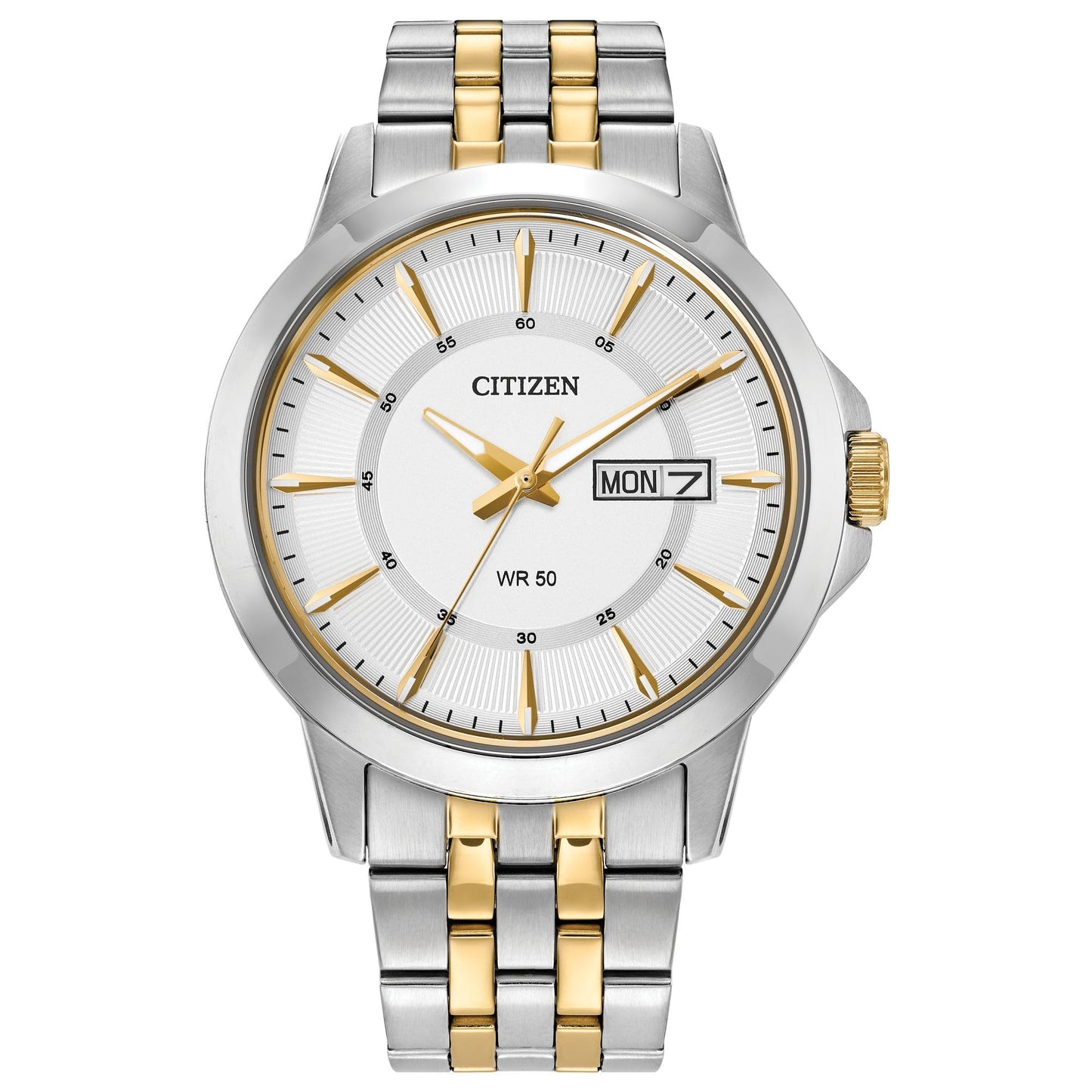 HOTCitizen Quartz Mens Watch, Stainless Steel, Classic, Two-Tone
