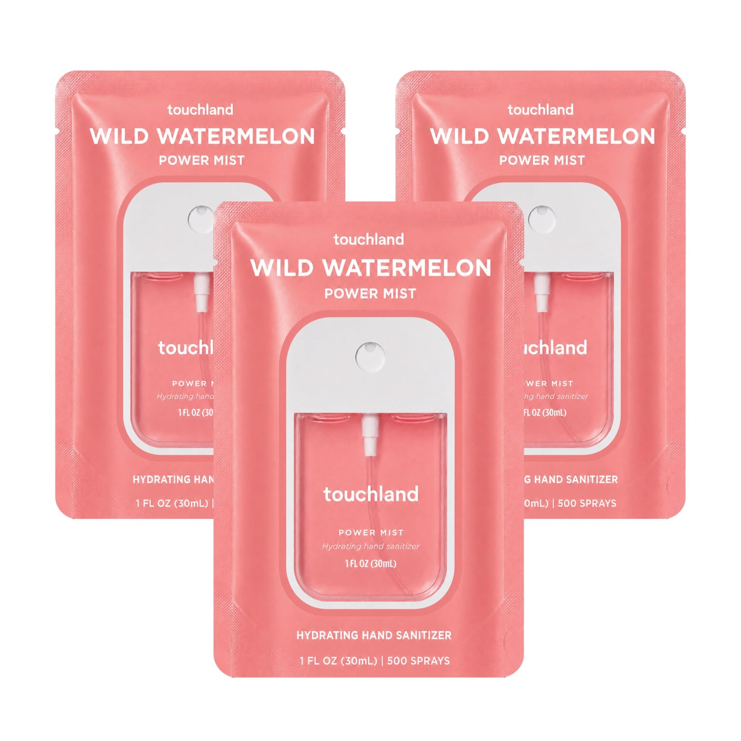 HOTTouchland Top 5 Hydrating Hand Sanitizer Spray Set Travel Size | TSA ready Power Mist with skincare benefits. Applelicious, Berry Bliss, Blue Sandalwood, Citrus Grove and Pure Lavender
