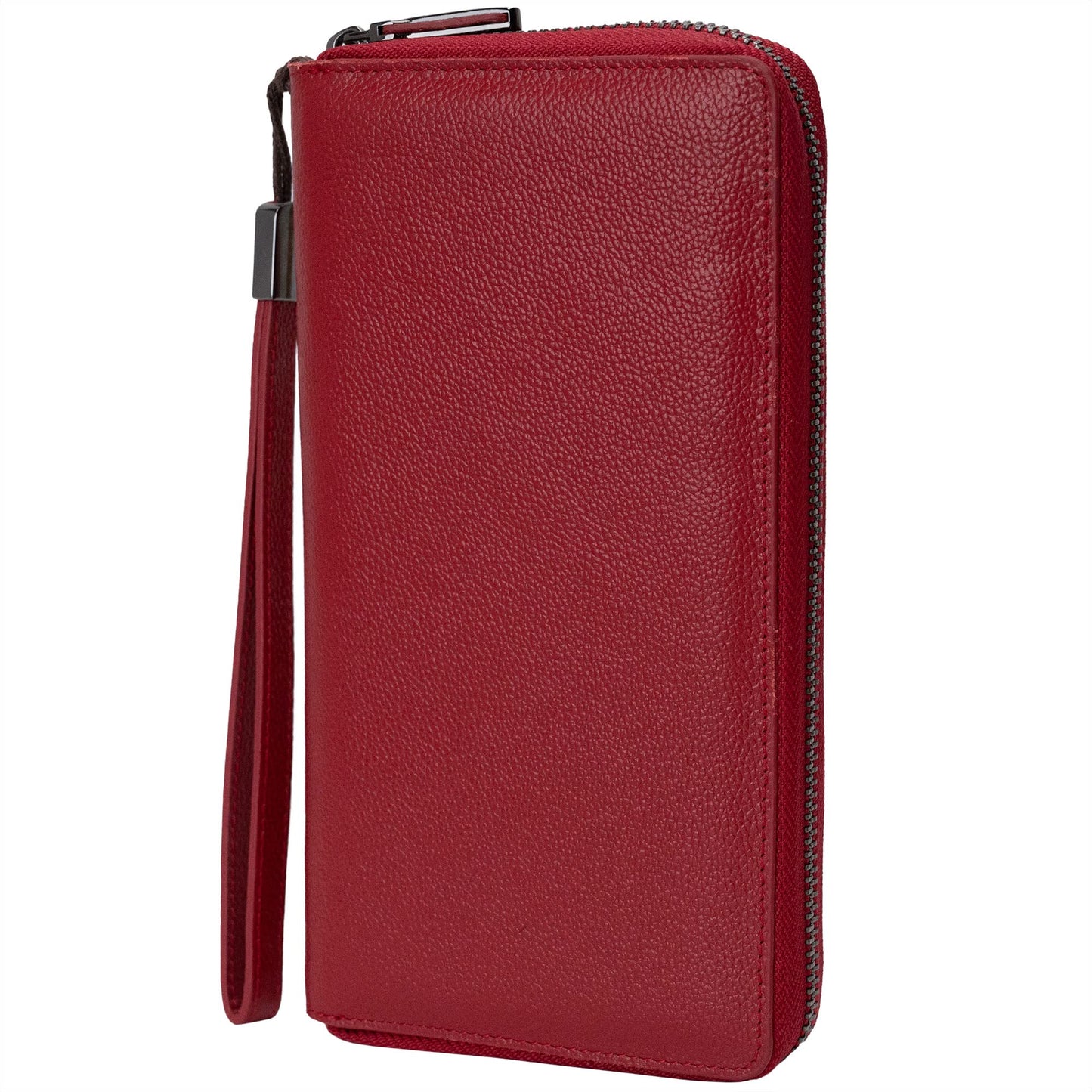 HOTBveyzi Women RFID Blocking Wallet Leather Zip Around Phone Clutch Large Capacity Ladies Travel Purse Wristlet