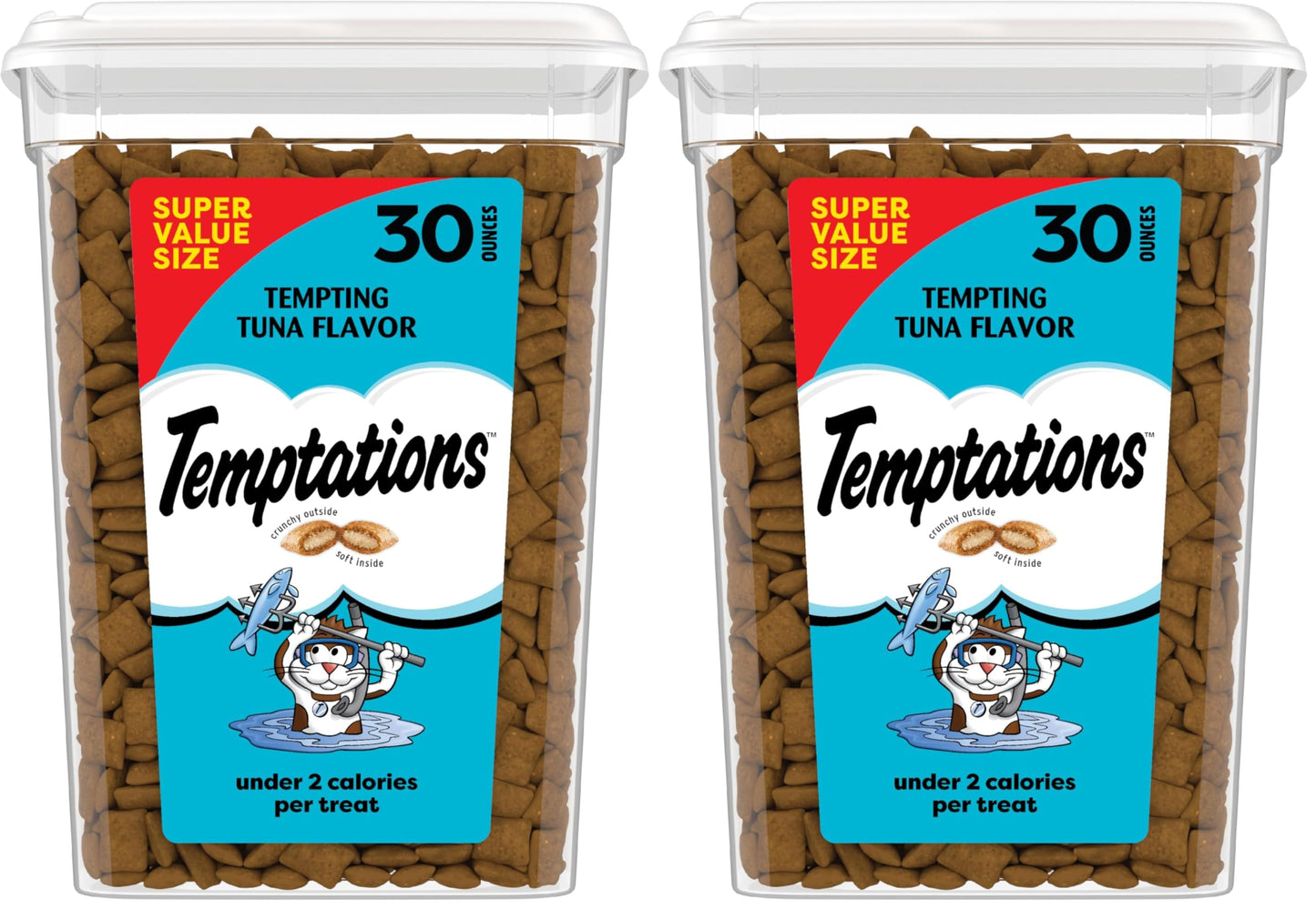HOTTemptations Cat Treats Classic Crunchy and Soft Cat Treats, Tempting Tuna Flavor, 30 oz. Tub