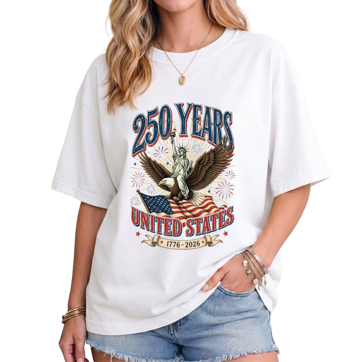 HOTPatriotic Shirts for Men, USA Eagle Graphic Shirts for Men | Mark 250 years of American spirit with these unique commemorative tees, designed for bold style and lasting comfort