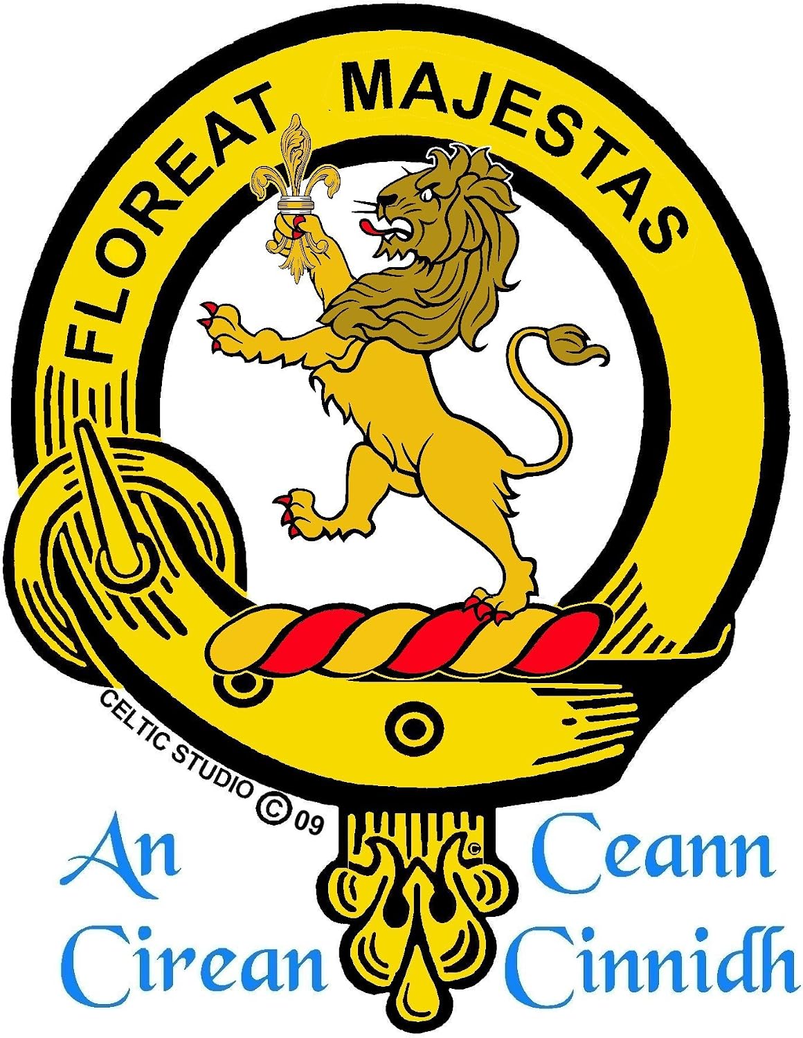 HOTBrown Scottish Clan Crest Badge Sporran