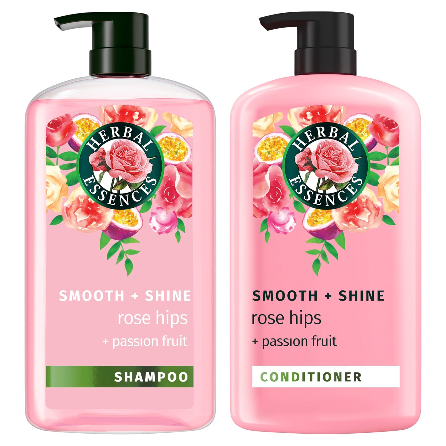 HOTHerbal Essences Shampoo & Conditioner Set, Rose Hips - Smooth Collection, Paraben-Free, Color-Safe, Shiny Hair with Jojoba & Vitamin E, 29.2 Fl Oz Each, 2-Pack