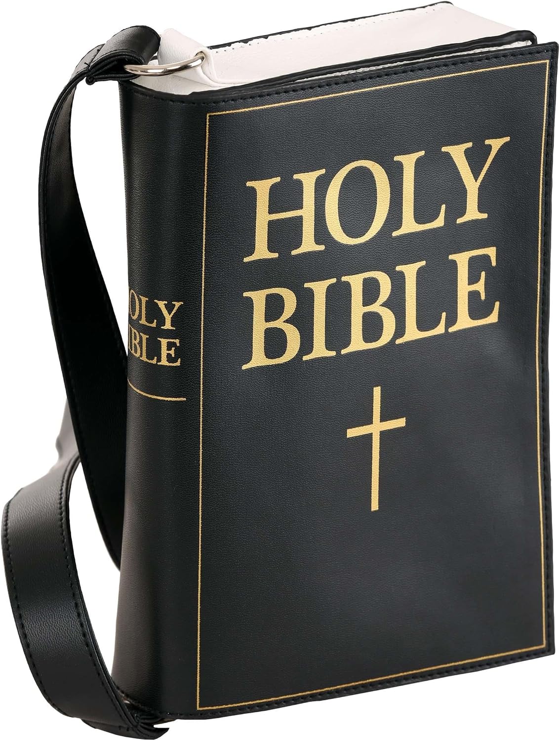HOTHoly Bible Costume Accessory Purse - Faux Leather with Shoulder Strap and Magnetic Closure