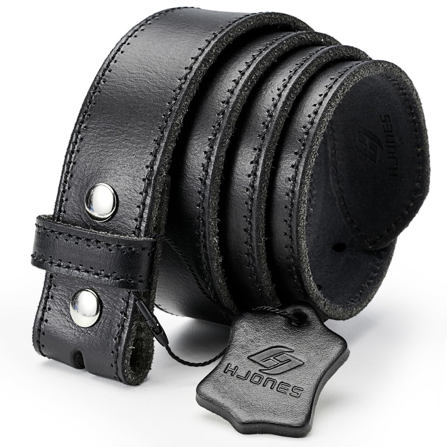 HOTHJones Western Belts for Men without Buckle,Cowboy Belt Buckles for Men,1.5" Wide Genuine Leather Belt No Buckle