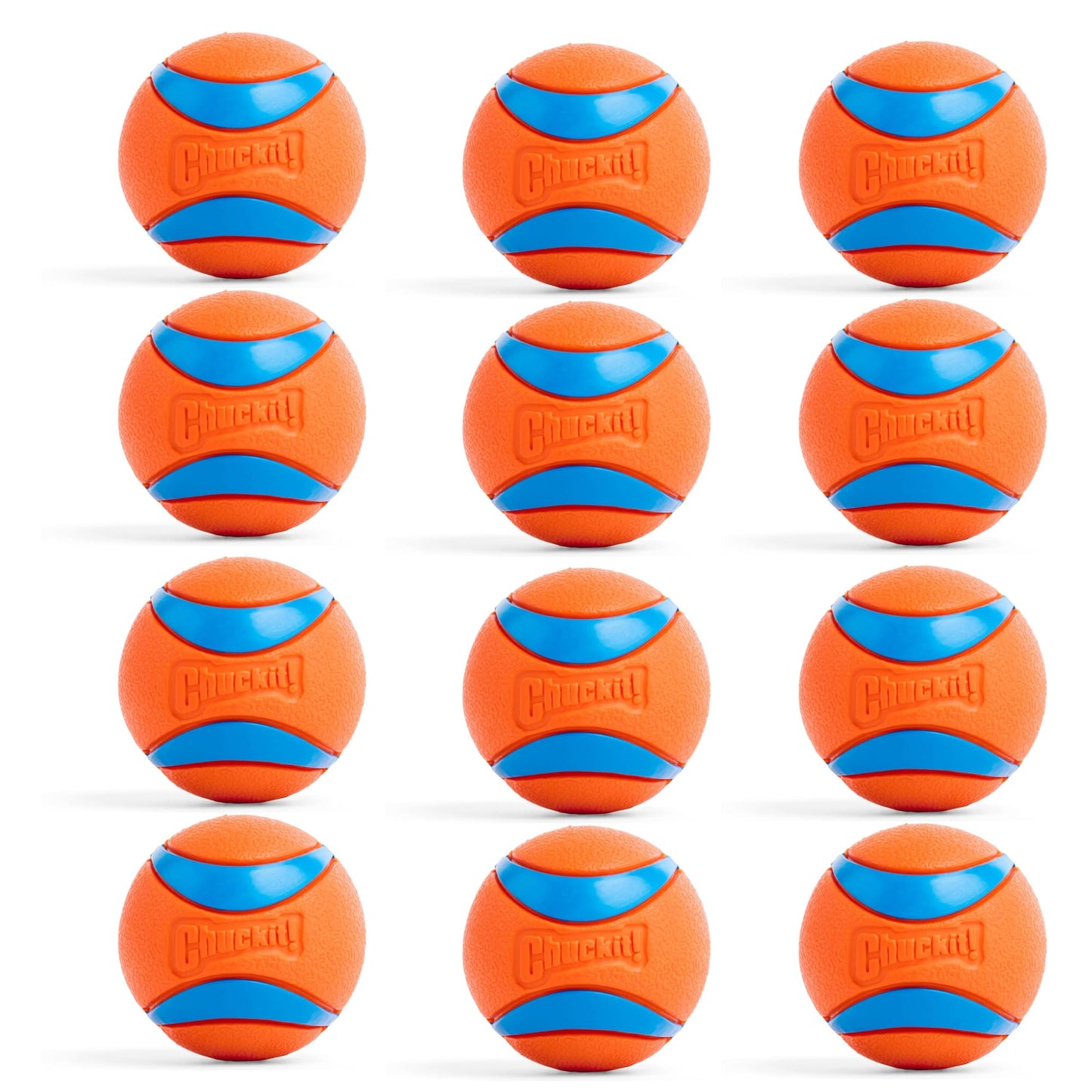HOTChuckit! Ultra Ball Dog Toy - Medium Bouncy Fetch Balls For Dogs 20-60 lbs - Made from Durable Rubber - Floating Water Pet Toys - Size Medium - 2.5-inch Diameter - Pack of 4
