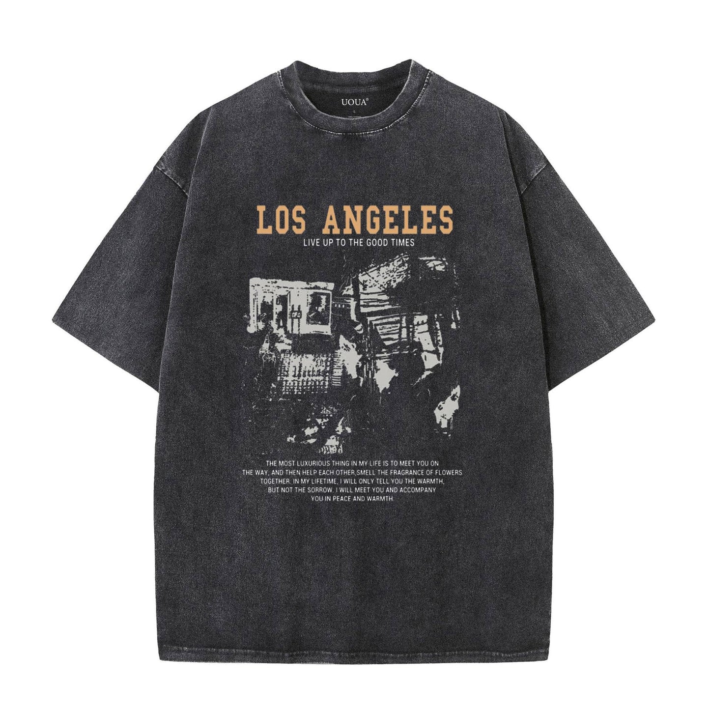 HOTUOUA Mens Graphic Tees Vintage Oversized T-Shirts Casual Acid Wash Cotton Streetwear (S-2XL)