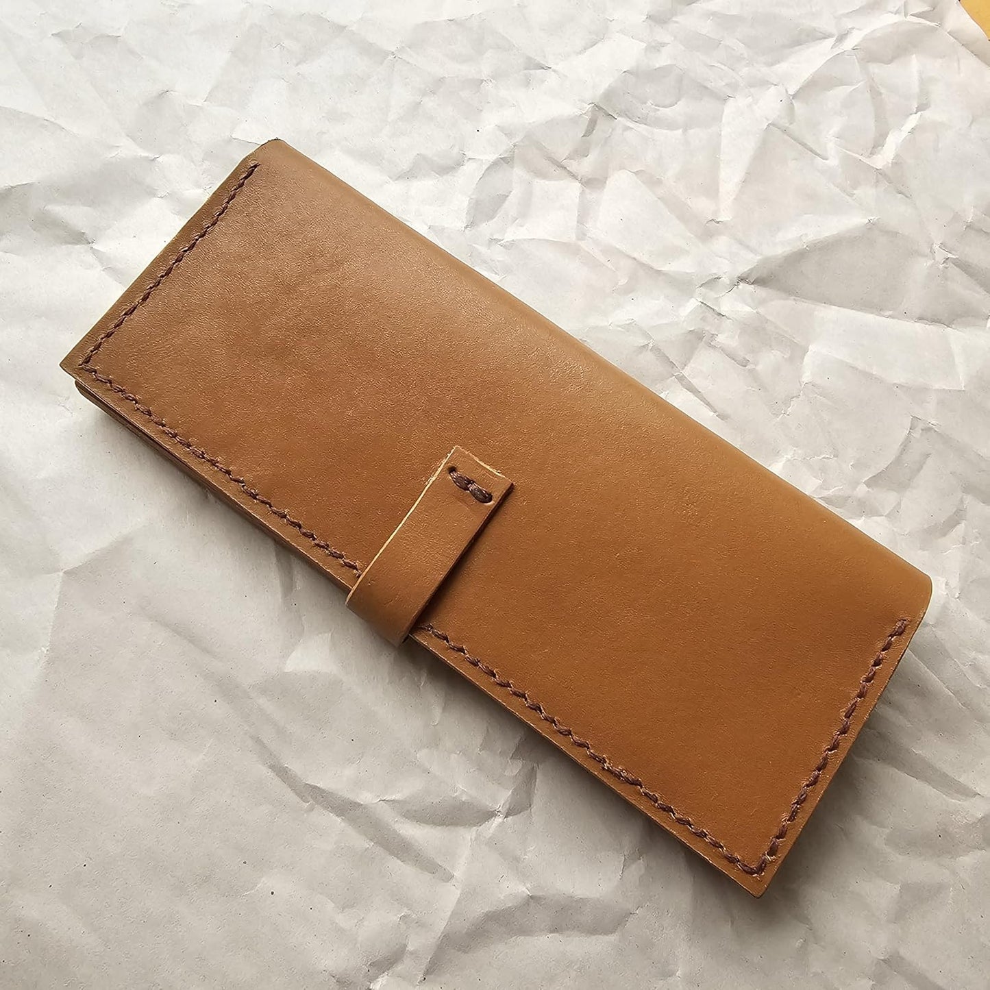 HOTHandmade Bifold Long Slim leather Wallets for women
