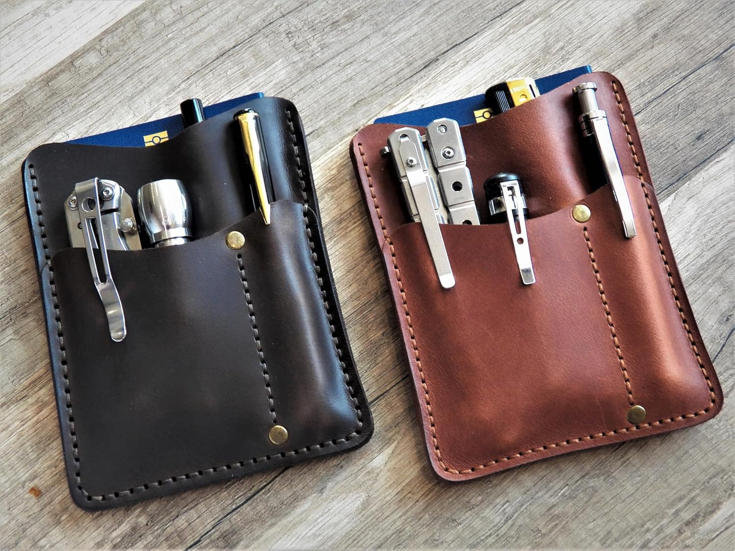 HOTEDC pouch EDC pocket organizer Leather pocket organizer PERSONALIZED, edc wallet, leather edc pouch, edc pouch leather, edc caddy, Men Leather EDC Organizer Sheath, Tactical Tool Pouch, Everyday Carry Tool HANDMADE IN USA.