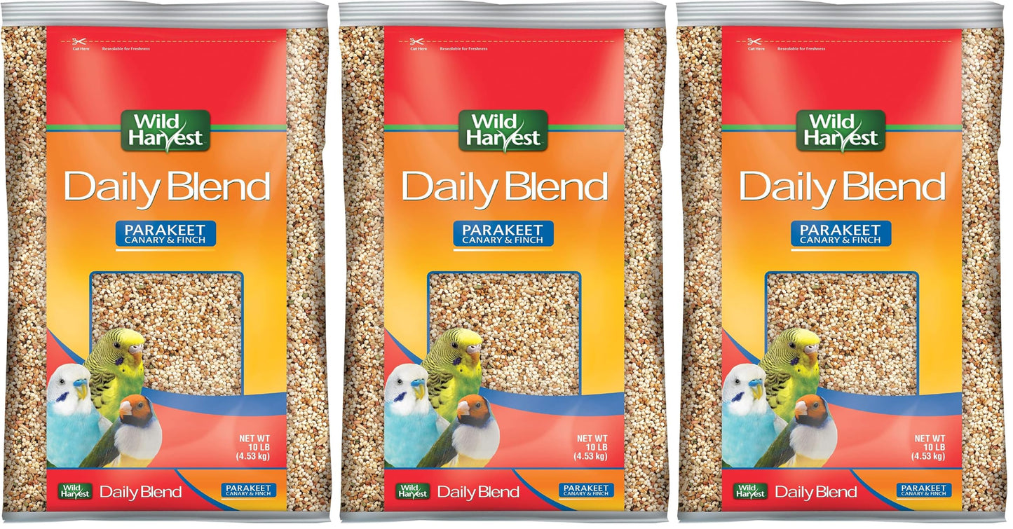 HOTWild Harvest Daily Blend Nutrition Diet for Parakeet, Canary and Finch 10 Pounds, Orange flavour