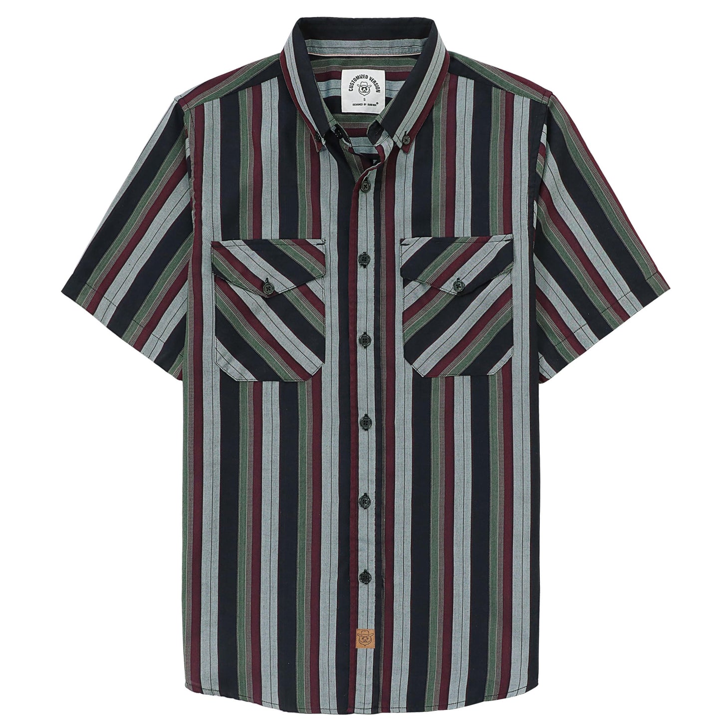 HOTDubinik® Mens Short Sleeve Button Down Two Pockets Soft Vintage Regular Fit Vintage Fishing Casual Shirts
