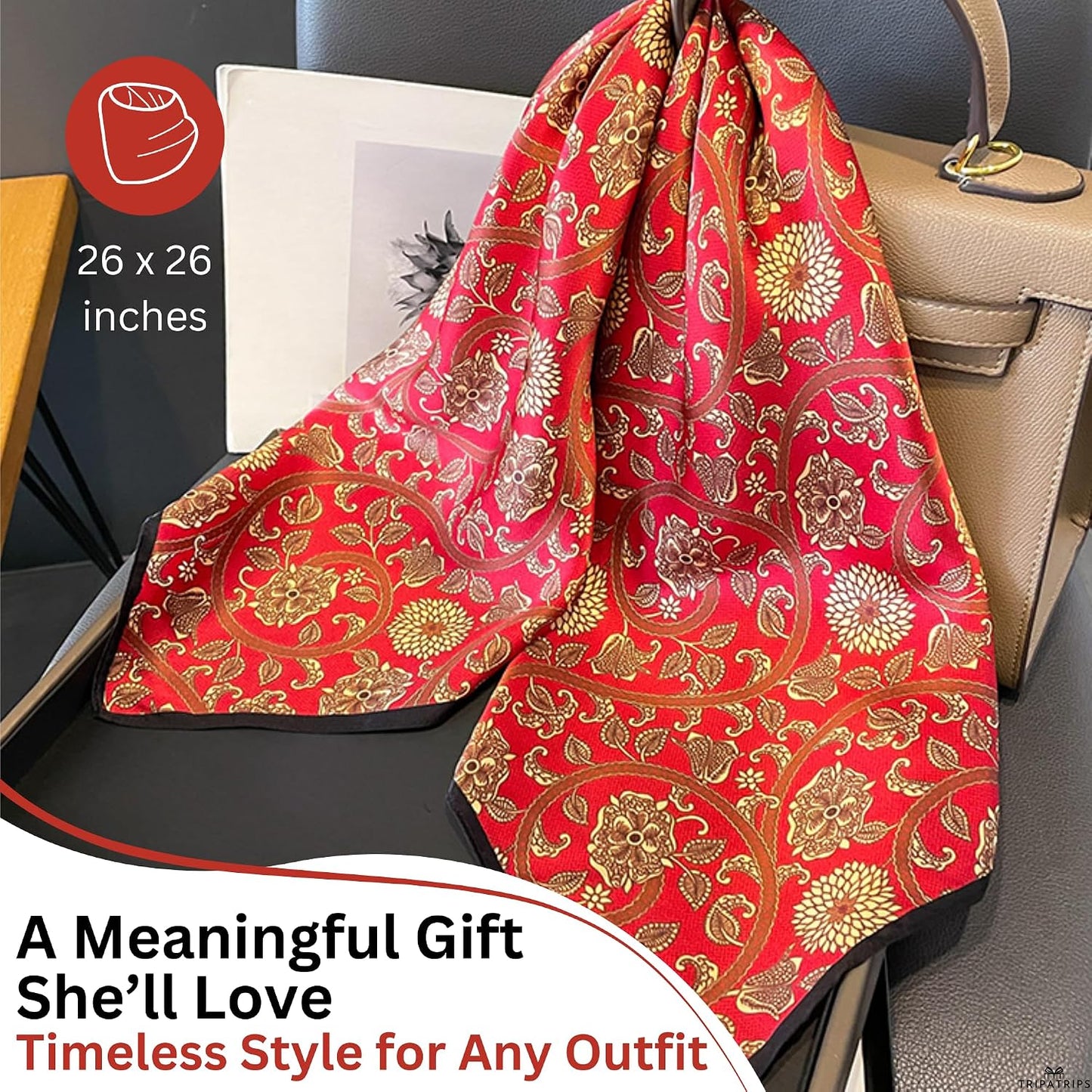 HOTGifts for Women – Birthday Gifts for Women - Luxury Gift Box with Genuine Leather Wallet & Belt, and 100% Silk Scarf for Her – Beautiful Gift for Mom, Wife, Teacher, Daughter, Sister, Female Coworker