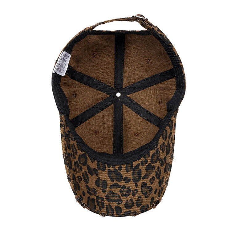 「#96」Fashionable leopard print hat Baseball cap