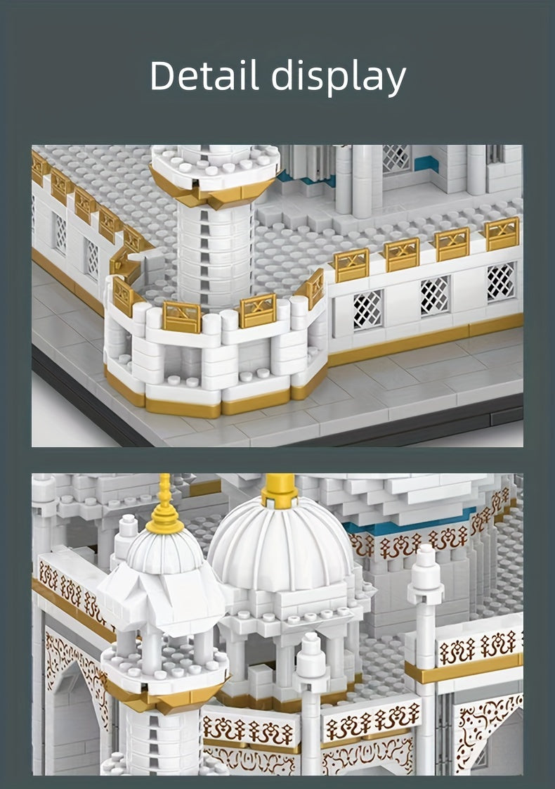 Building Blocks Taj Mahal Castle High Difficult Huge Shape Assembled Building Educational Toys